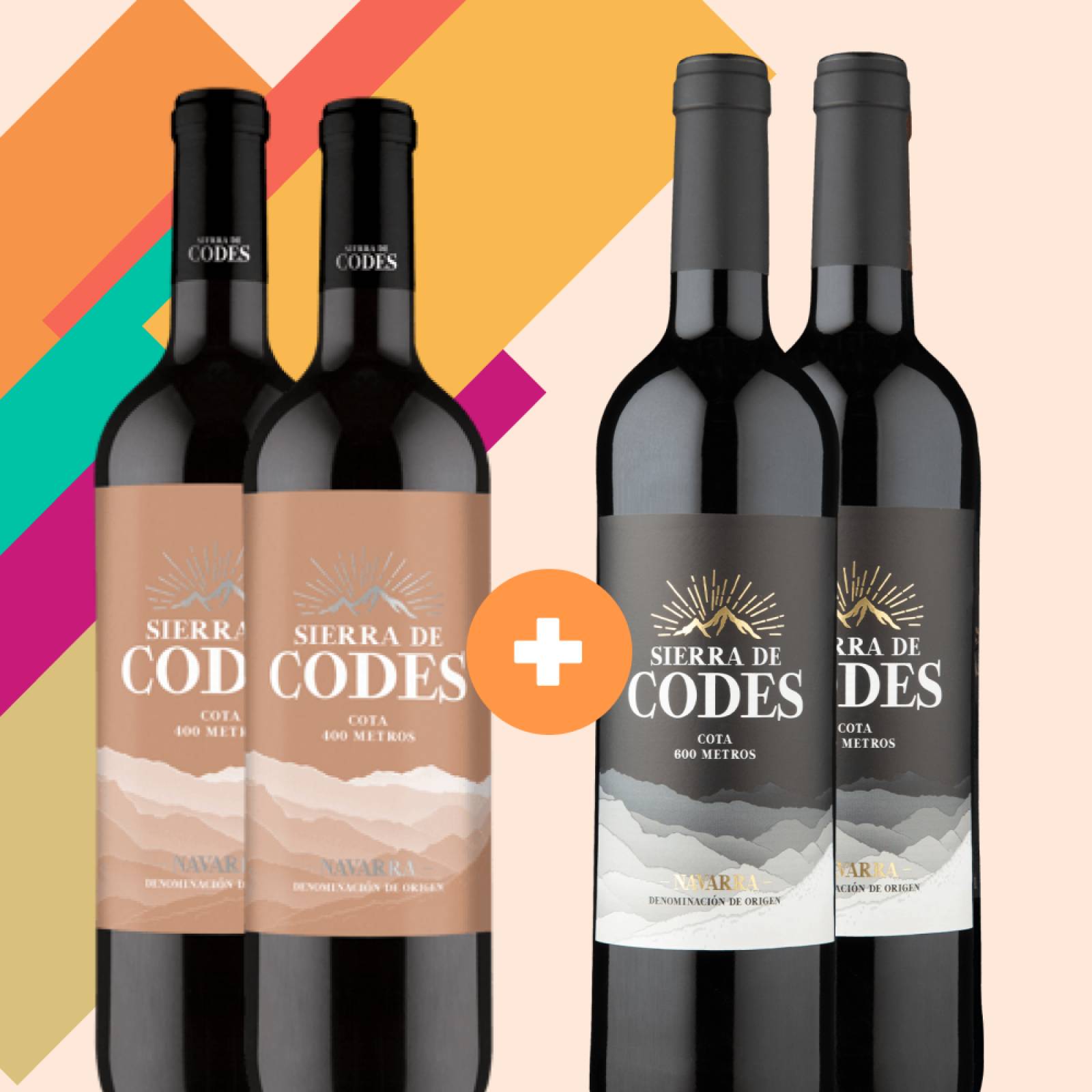Pack 2 Vino Sierra de Codes Cota 400 & Pack 2 Sierra 600 M 
