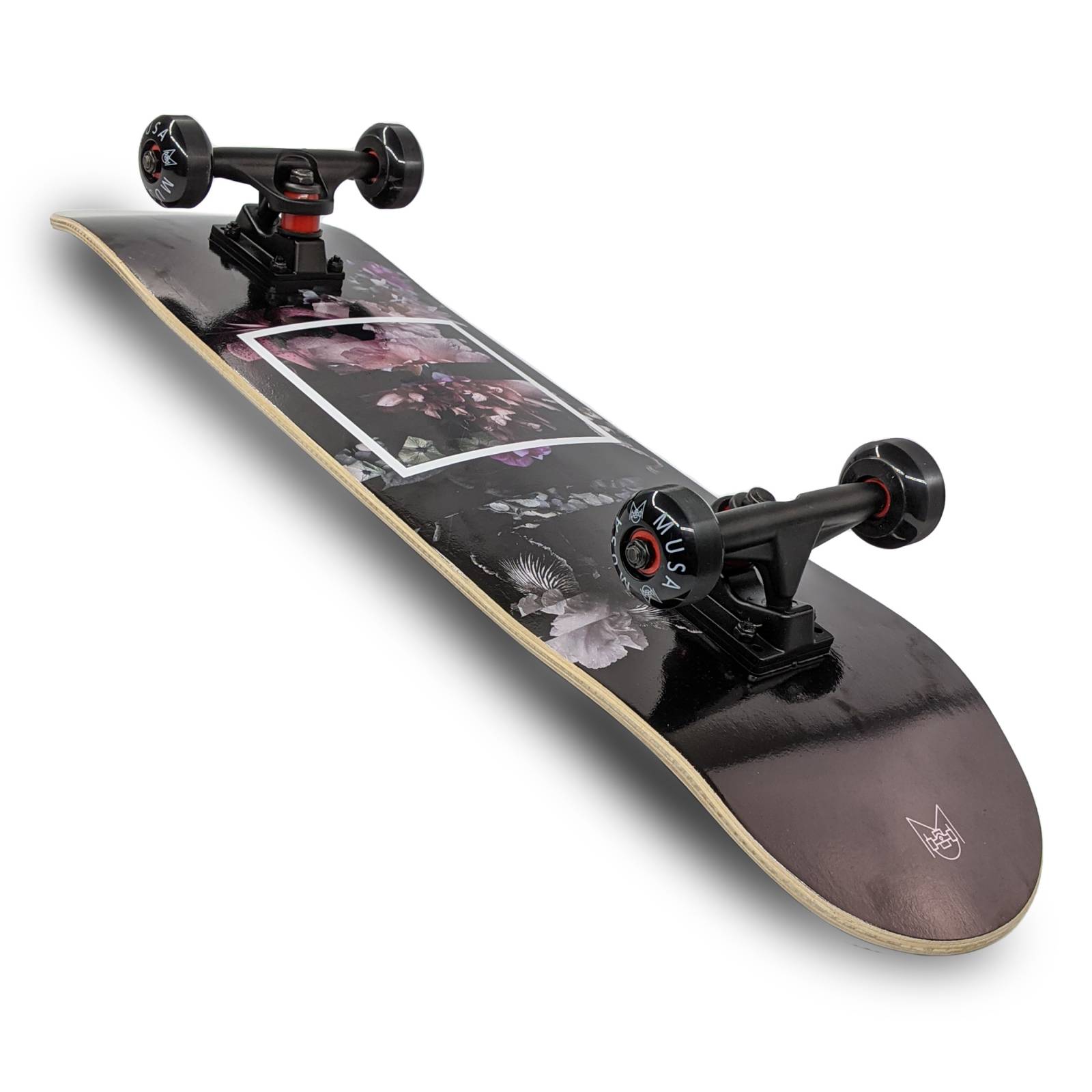 Patineta Profesional MUSA Negro Solo Pam Llantas Negras skate skateboard