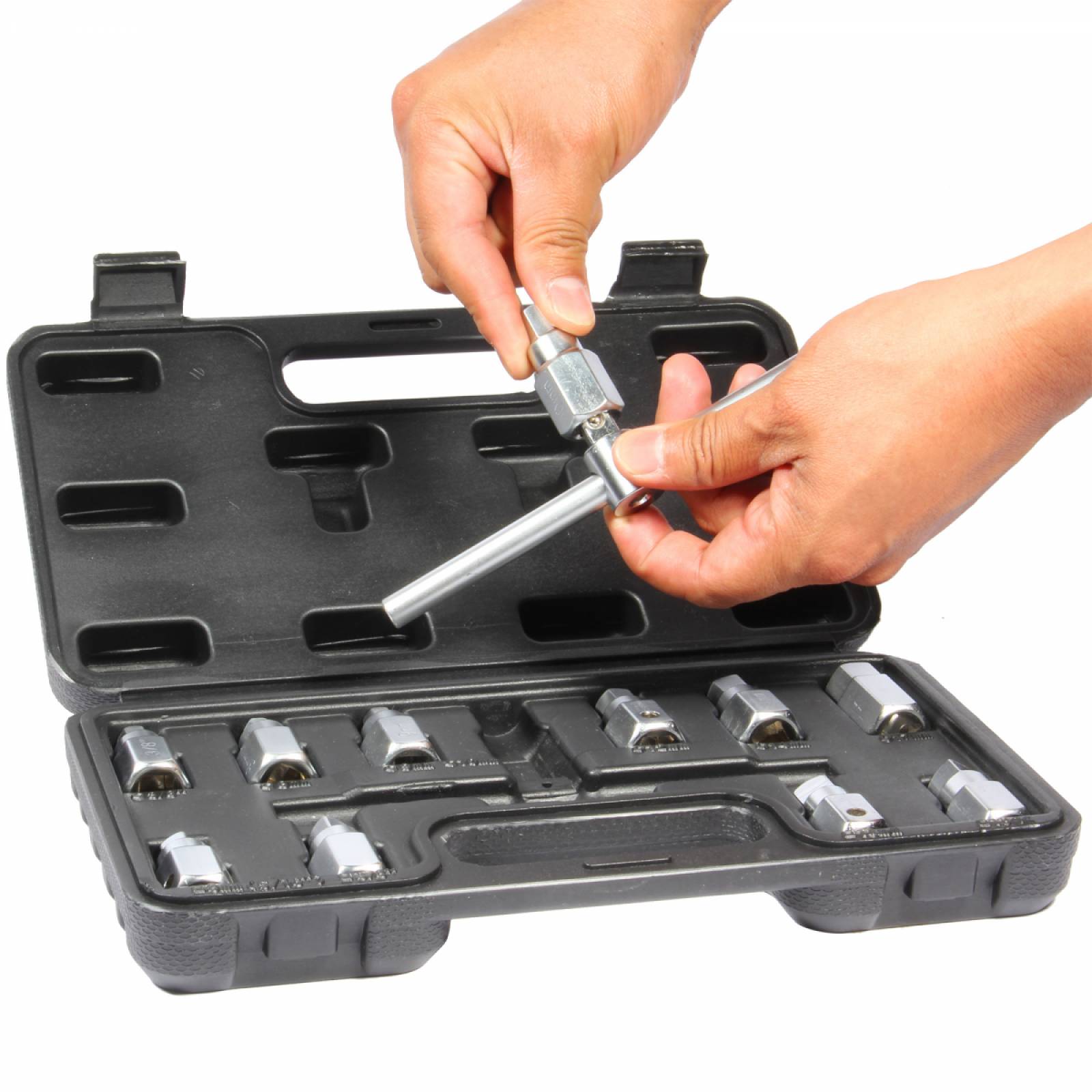 Kit de dados y llaves 3/8" para tapón de carter
