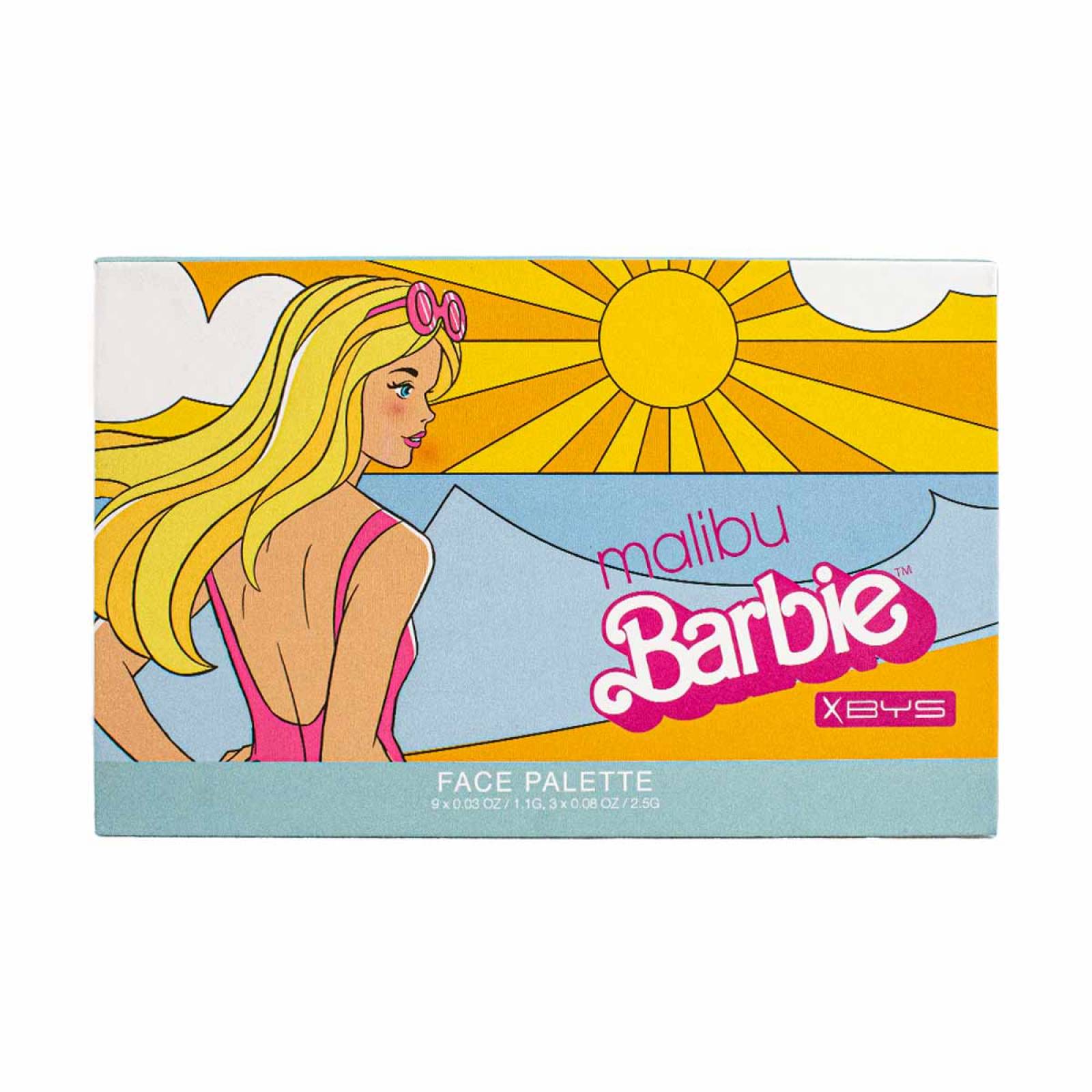 Paleta Maquillaje Para Rostro Y Ojos 12 Tonos Barbie Malibu X Bys Cosmetics