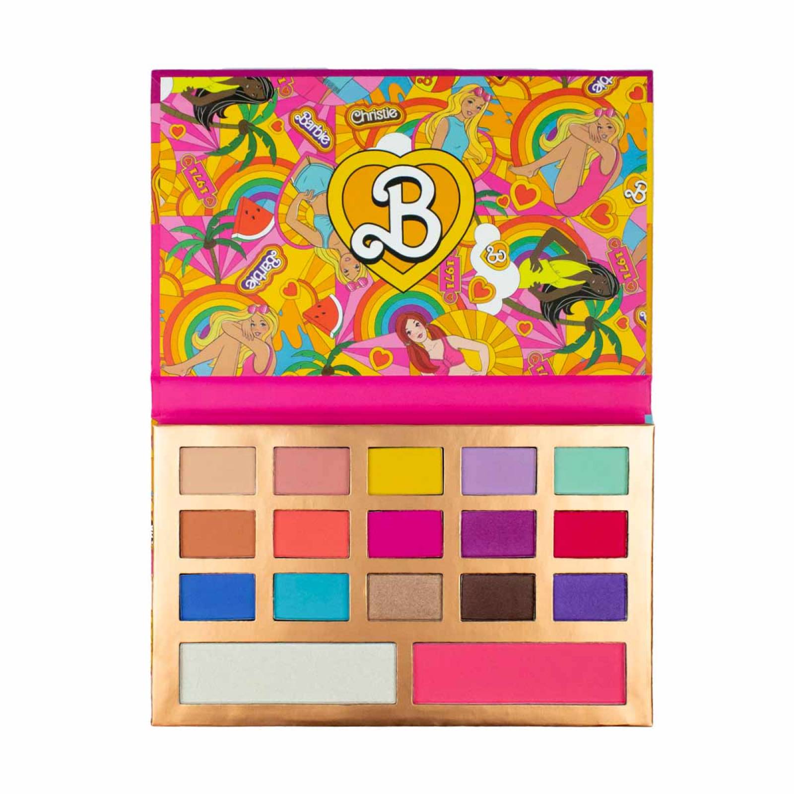 Paleta para el Rostro 17 Tonos California Dreamin Barbie Malibu X BYS Cosmetics