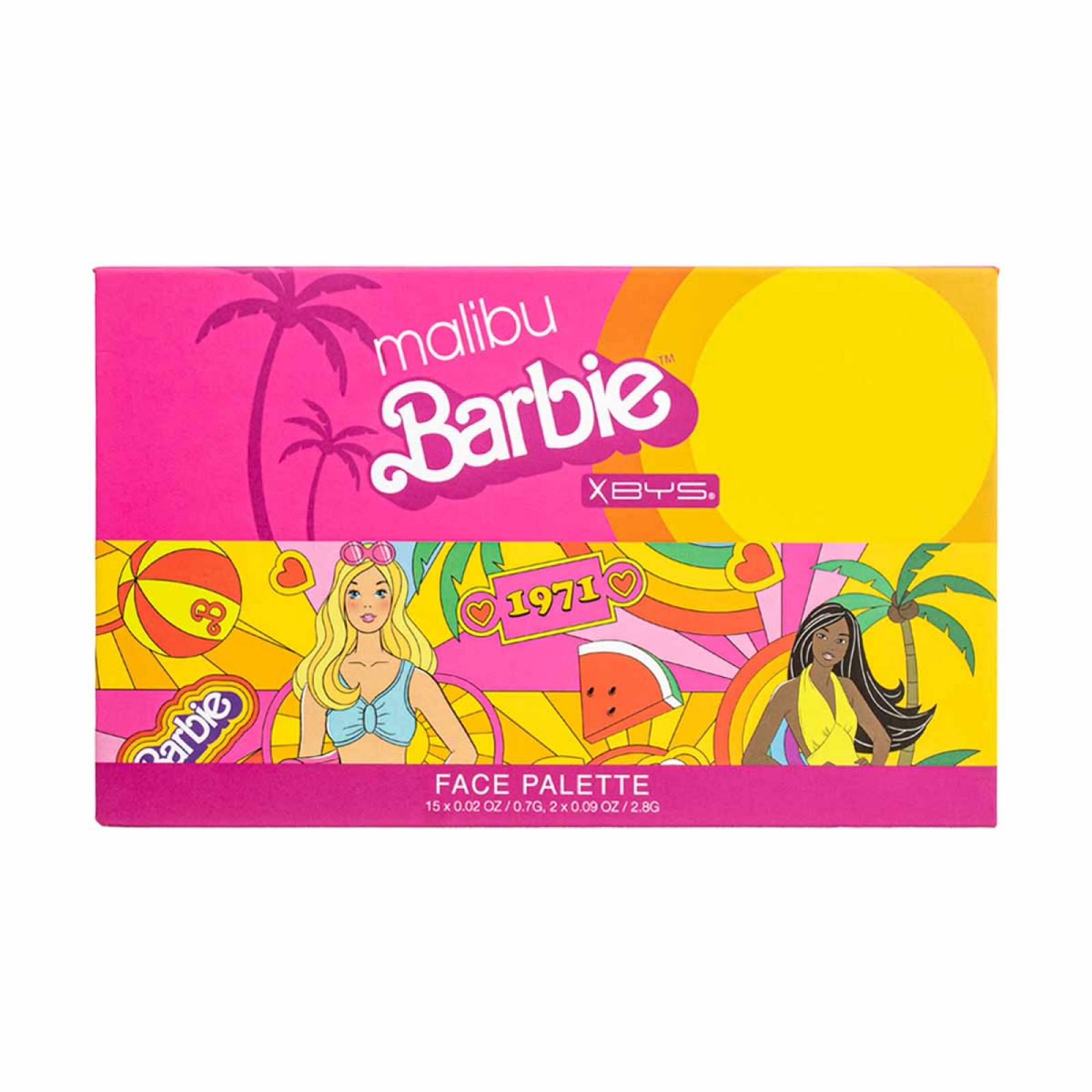 Paleta para el Rostro 17 Tonos California Dreamin Barbie Malibu X BYS Cosmetics