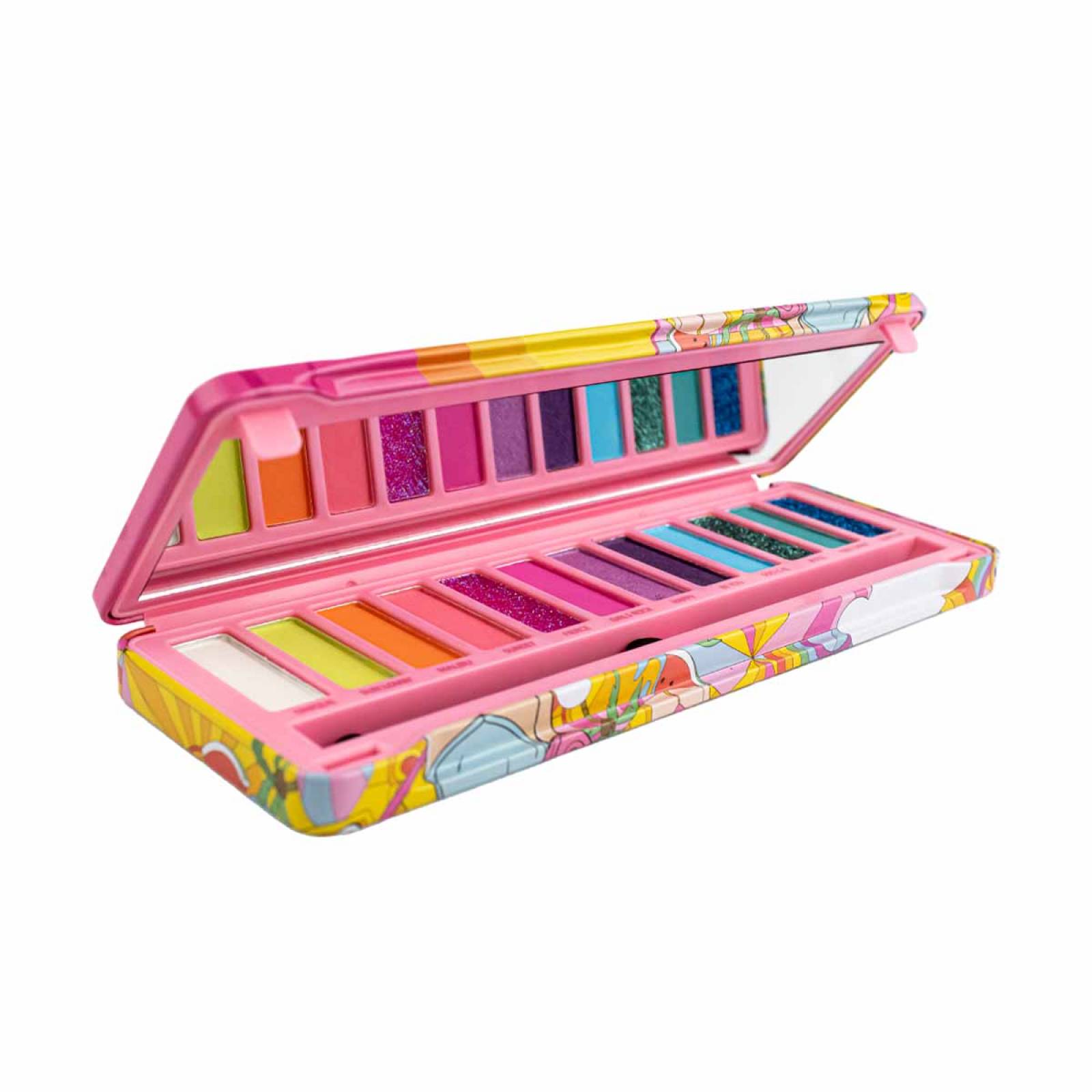 Paleta De Sombras Para Ojos 12 Tonos Barbie Malibu X Bys Cosmetics