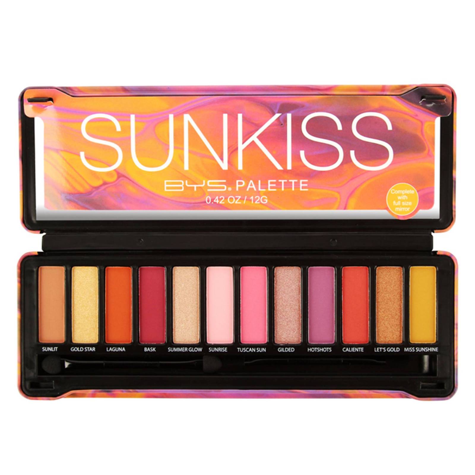 Paleta de sombras para Ojos 12 tonos SUNKISS BYS Cosmetics