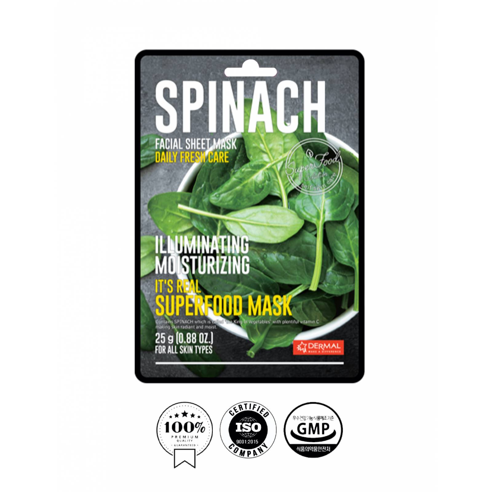 Mascarilla Facial Nutritiva De Espinaca Iluminador Superfood