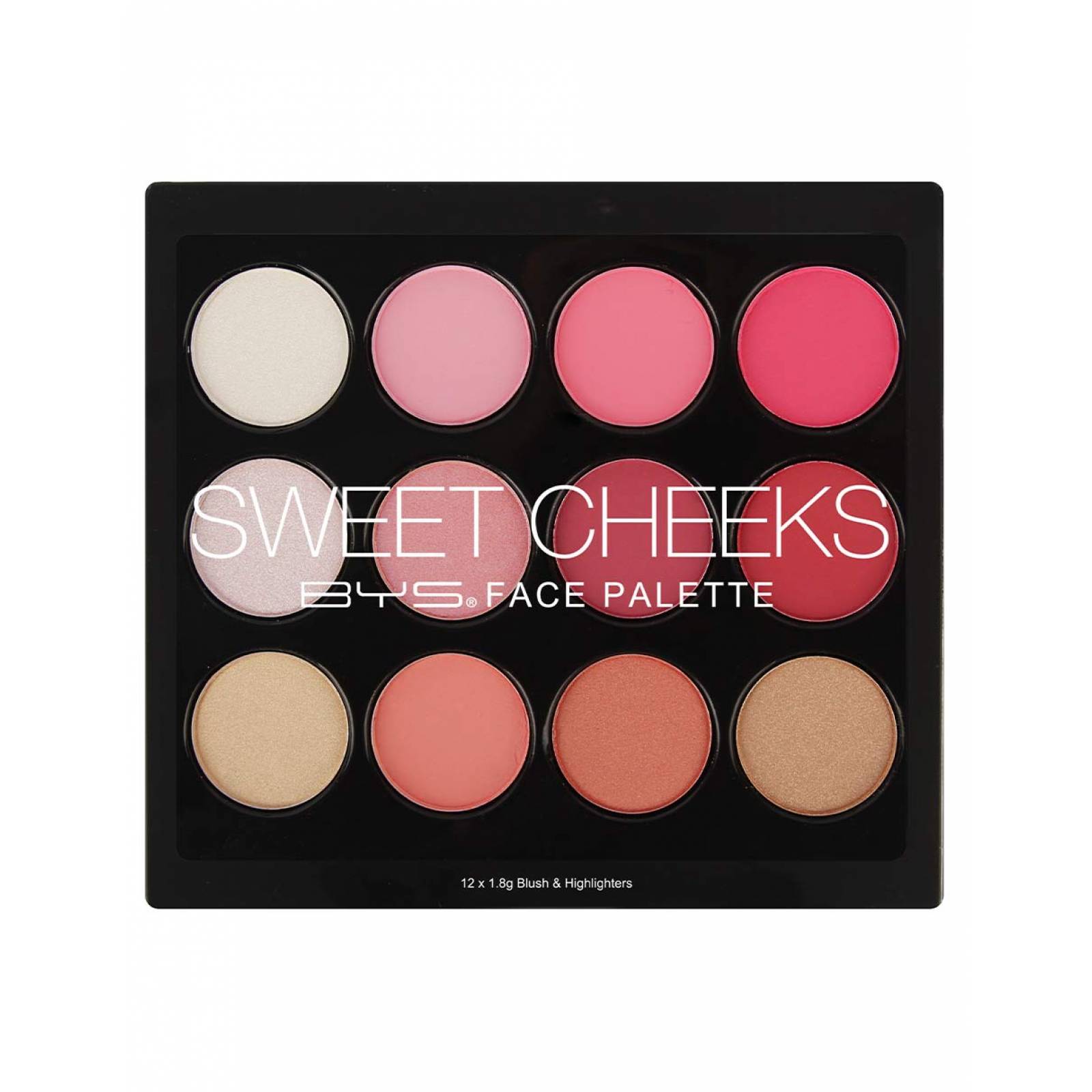 Paleta de Rubores de 12 tonos BYS Cosmetics