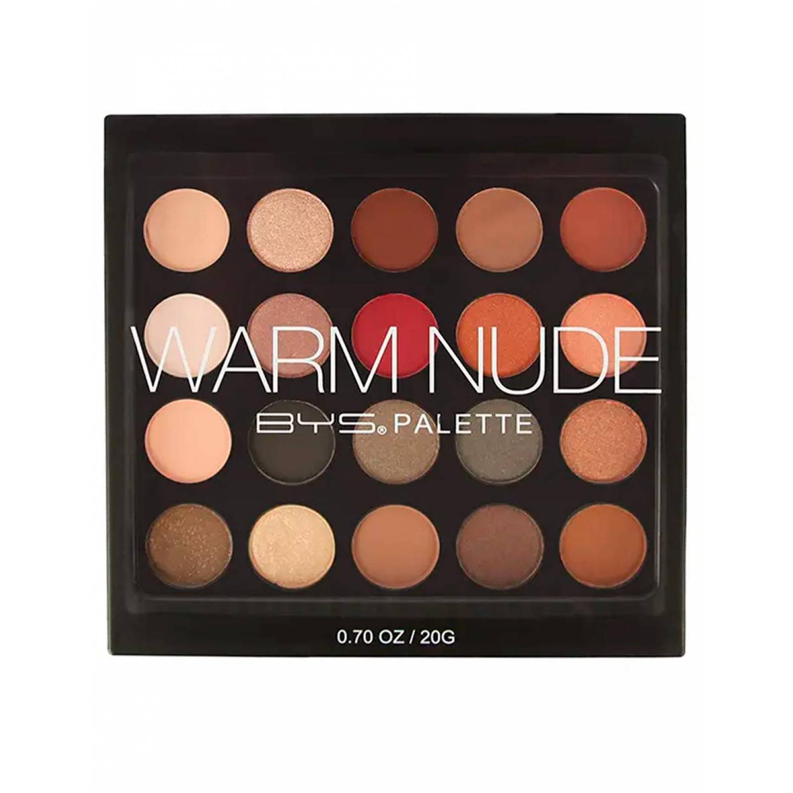 Paleta de Sombras 20 tonos Warm Nude BYS Cosmetics
