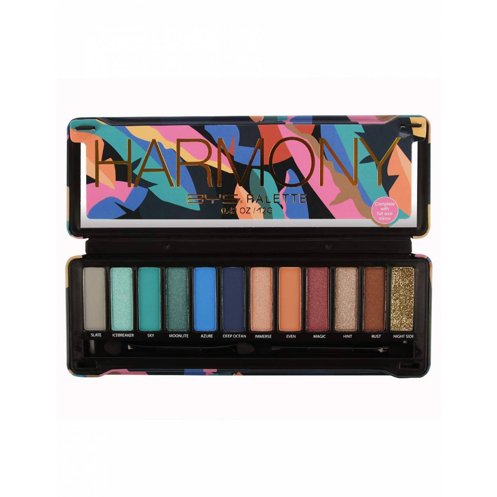 Paleta de Sombras 12 tonos Harmony BYS Cosmetics