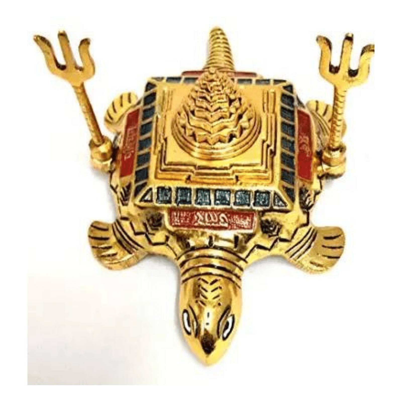 Tortuga Meru Sri Yantra Bhairav para buena suerte- India Tienda
