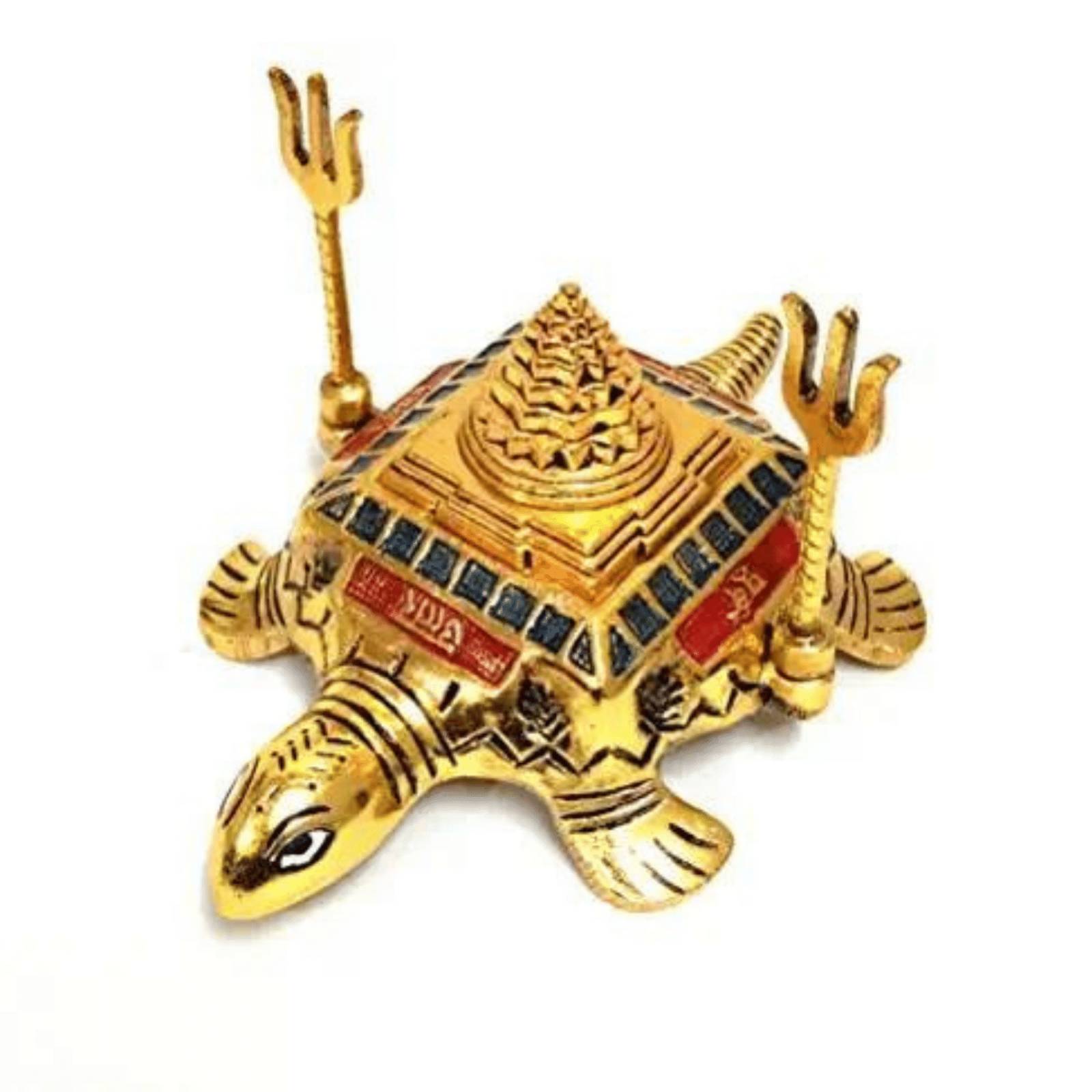 Tortuga Meru Sri Yantra Bhairav para buena suerte- India Tienda