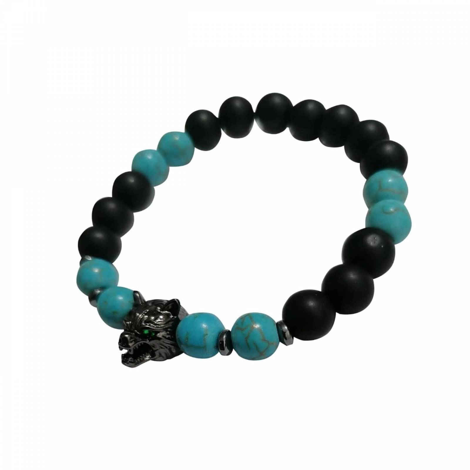 Pulsera Lobo Negro Azul