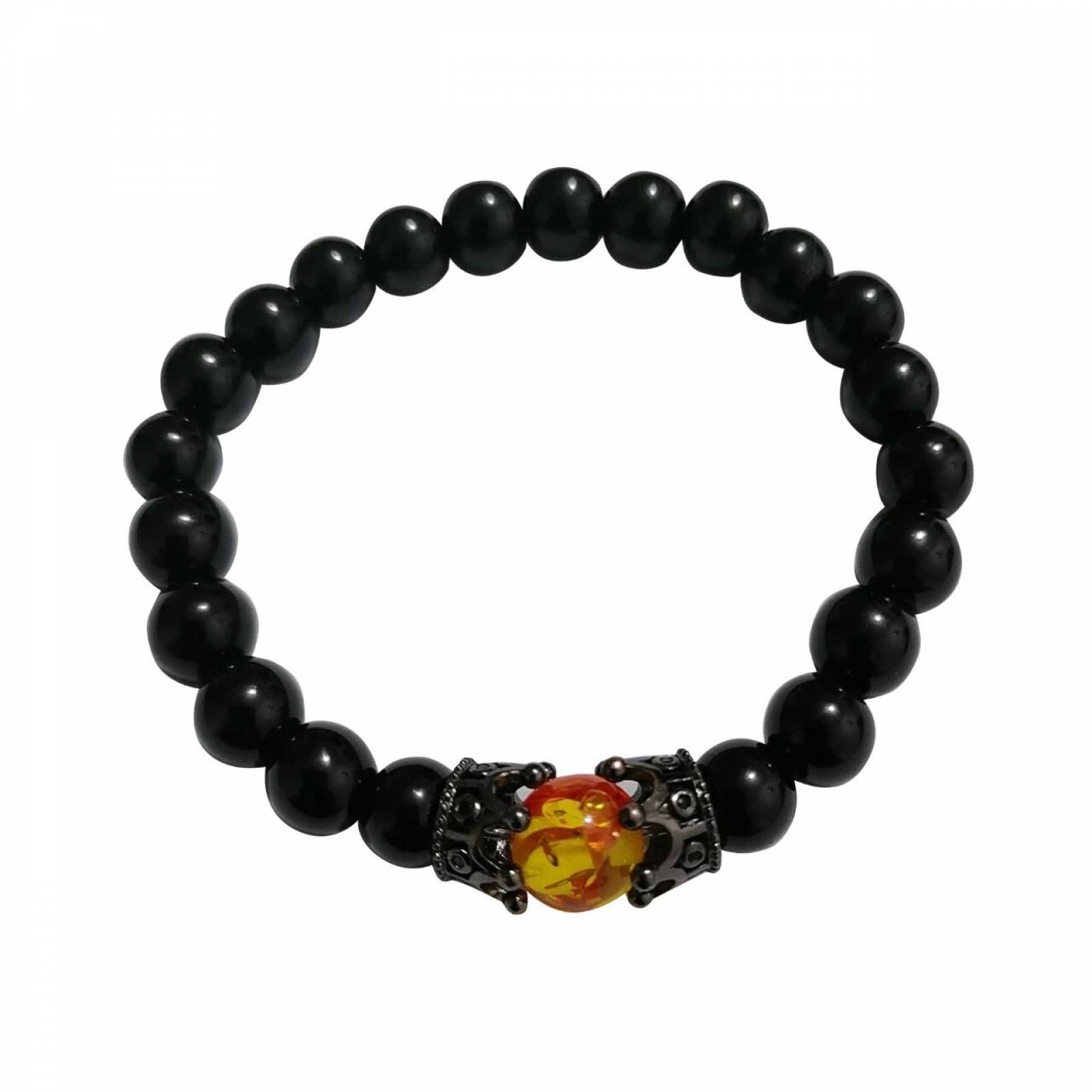 Pulsera Corona Fuego Negro