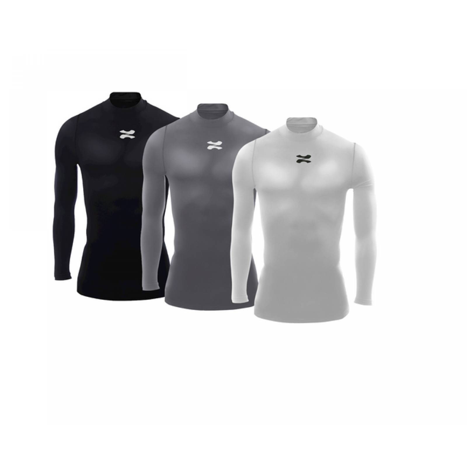 Playera Deportiva Manga Larga Licra De Compresión Pack 3 