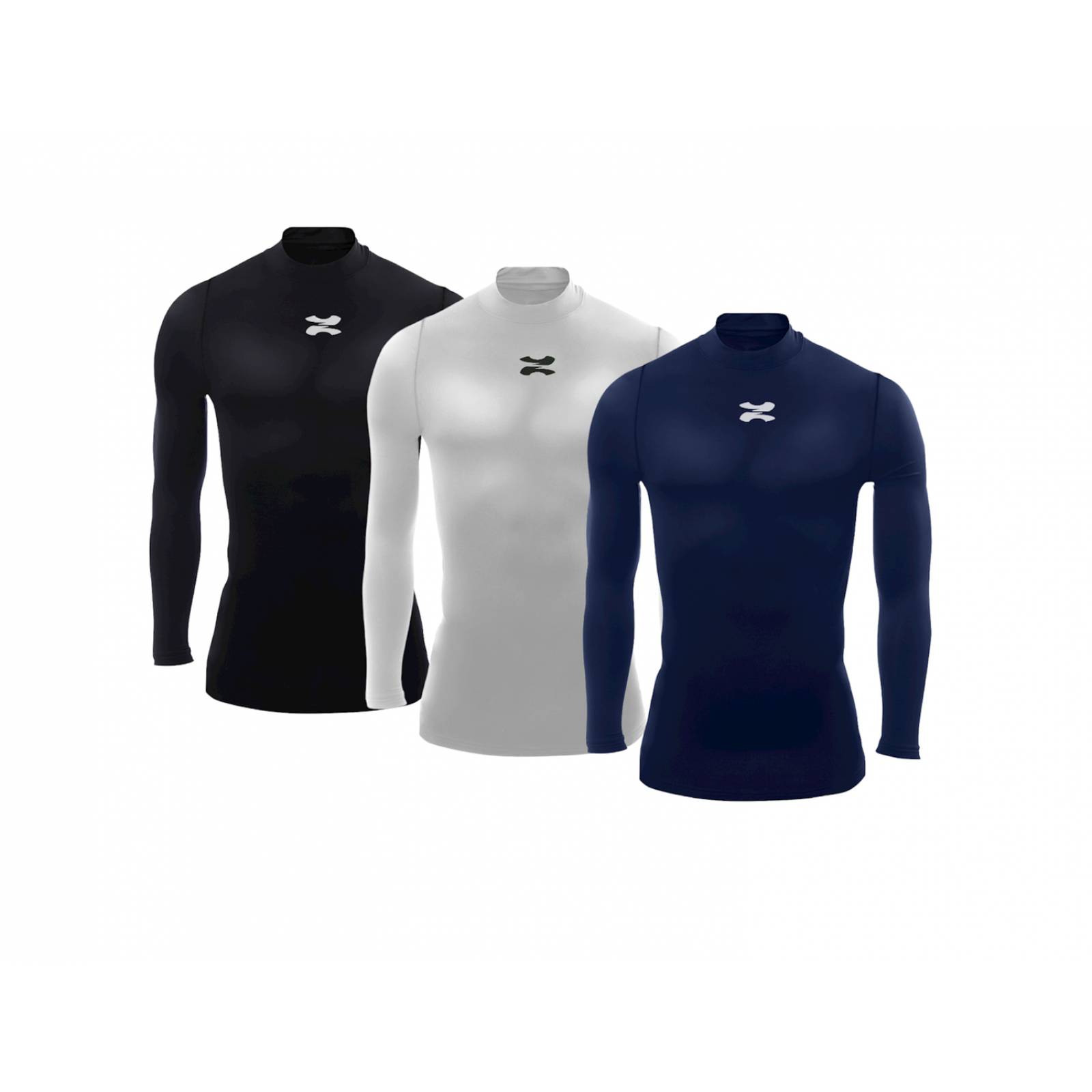 Playera Deportiva Manga Larga Licra De Compresión Pack 3 