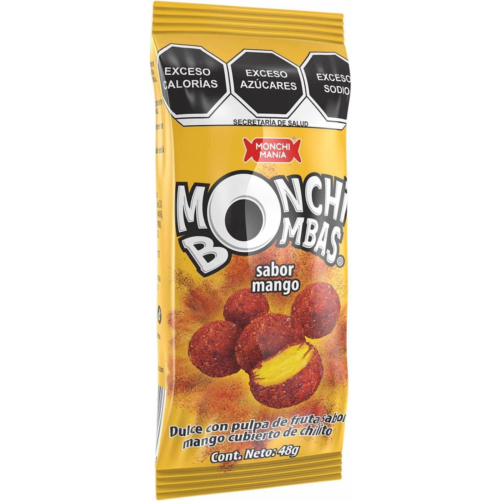 Monchibombas Dulce Suave Cubierto Con Chilito (Mango, 9 Packs) 