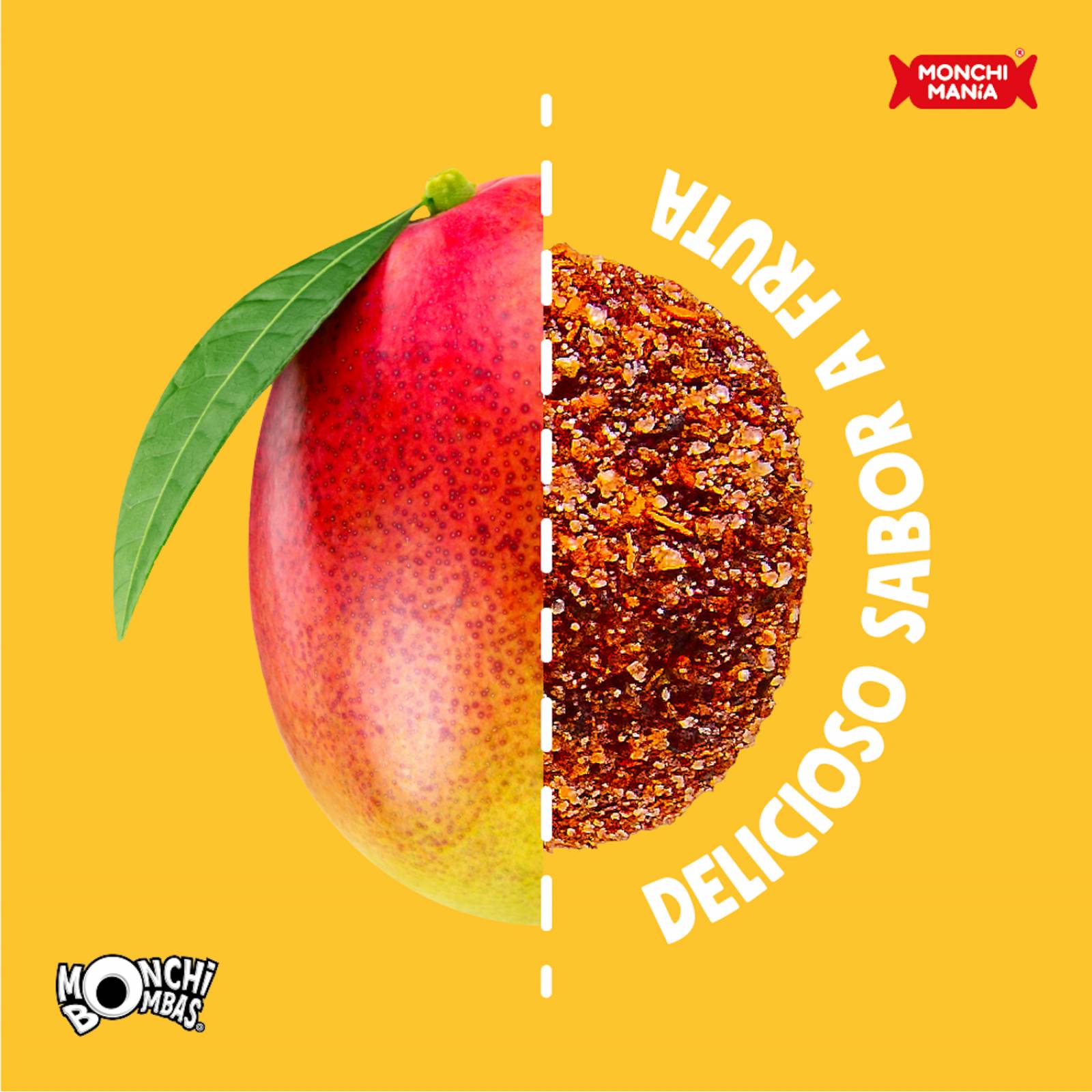 Monchibombas Dulce Suave Cubierto Con Chilito (Mango, 9 Packs) 