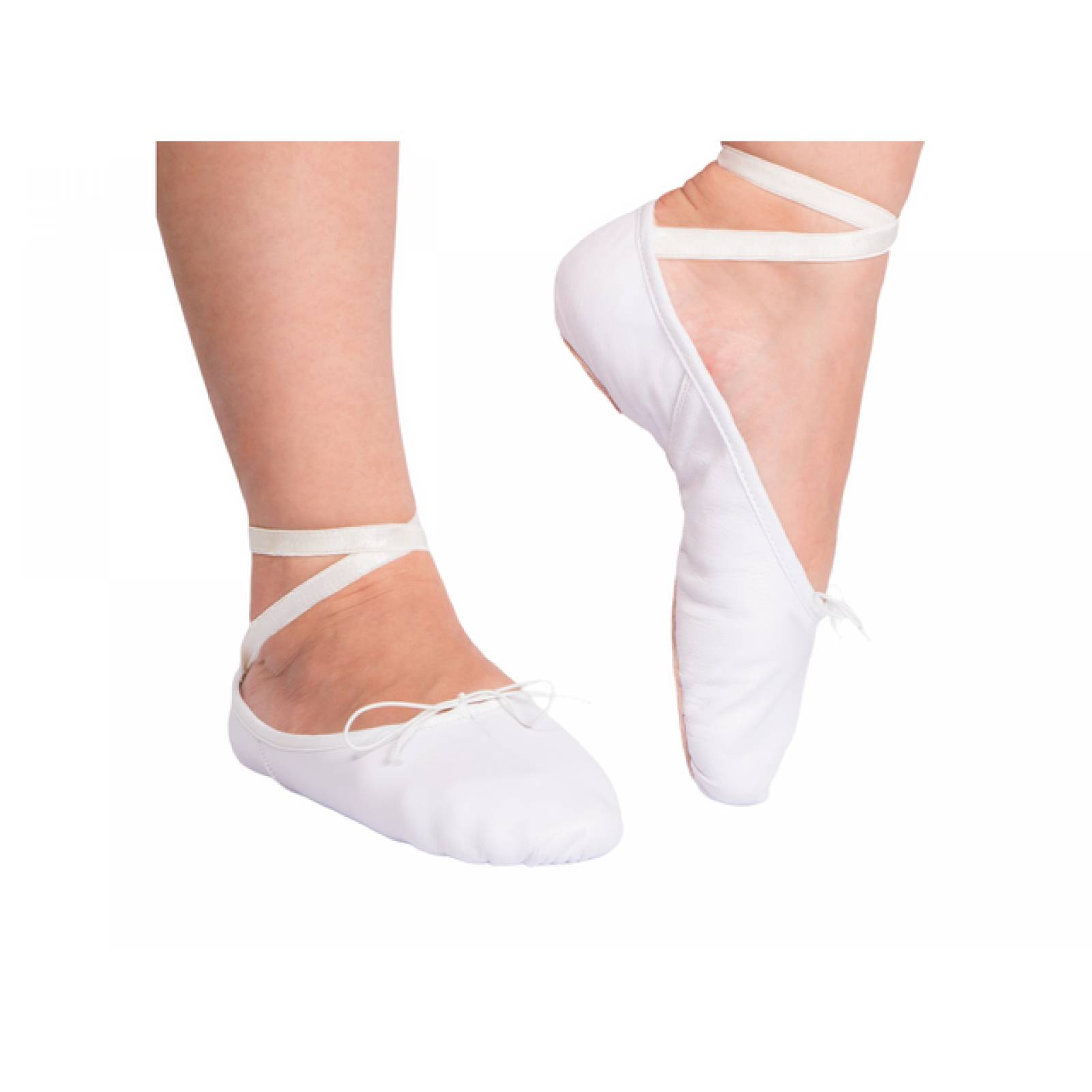 Zapatilla De Ballet Split De Piel Negro y Blanco Tallas 15 30