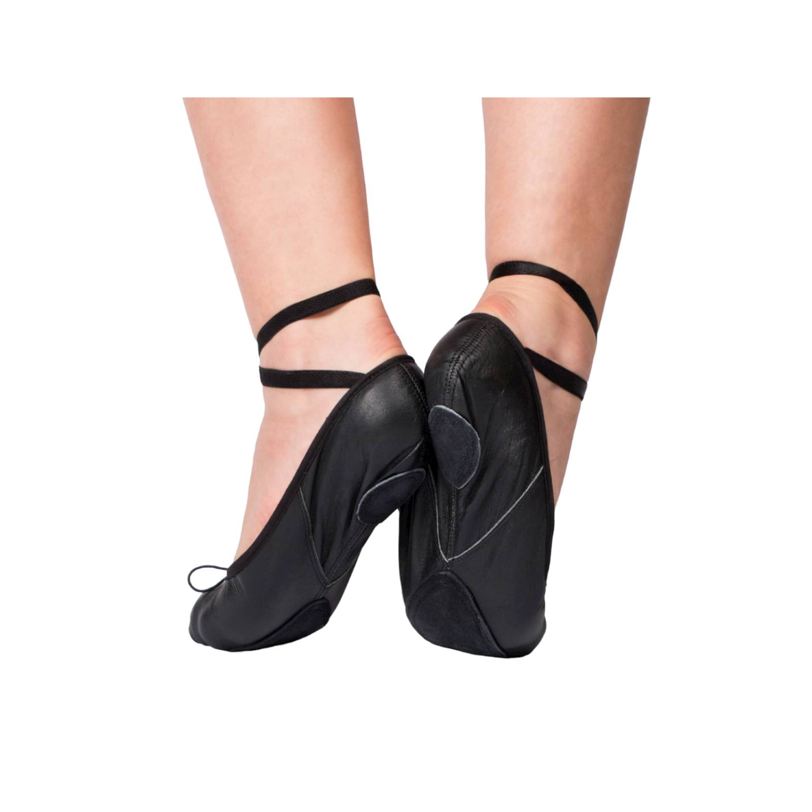 Zapatilla De Ballet Split De Piel Negro y Blanco Tallas 15 - 30 