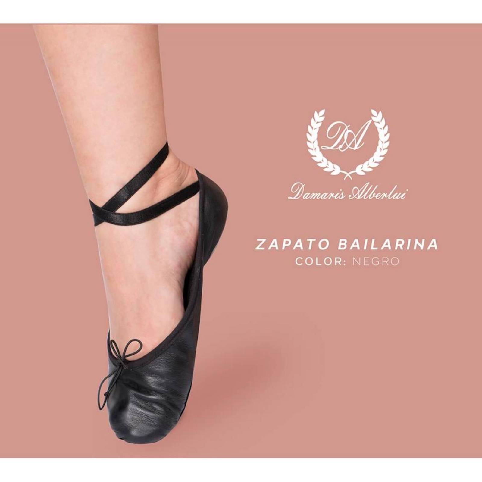 Zapatilla De Ballet Split De Piel Negro y Blanco Tallas 15 - 30 