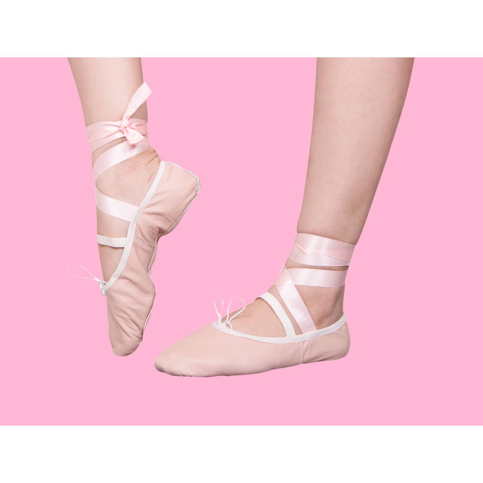 Zapatilla De Ballet De Piel Suela Corrida Niña Y Dam 15-30