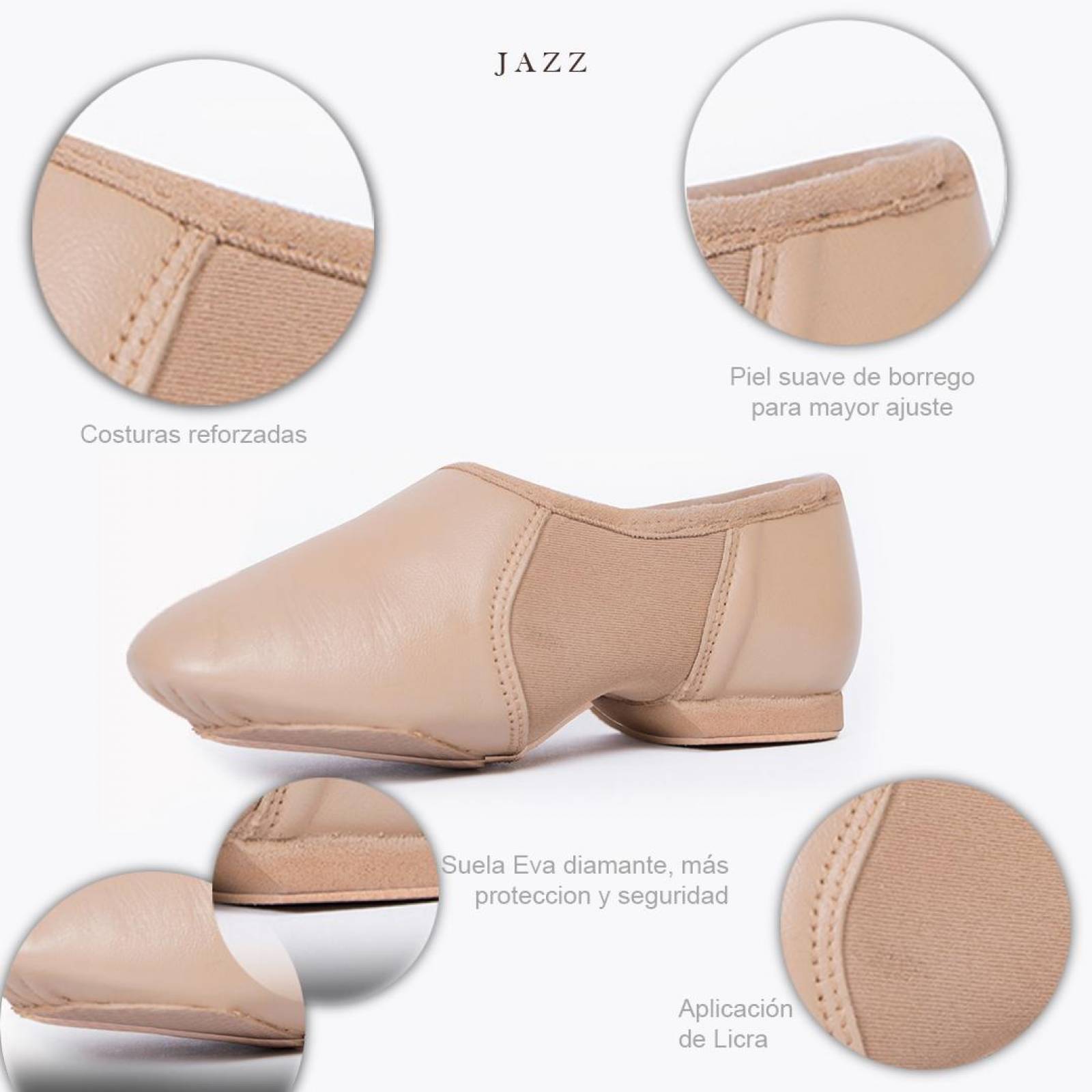 Zapatilla Jazz Para Niña Y Dama Tallas 15 - 28.5 