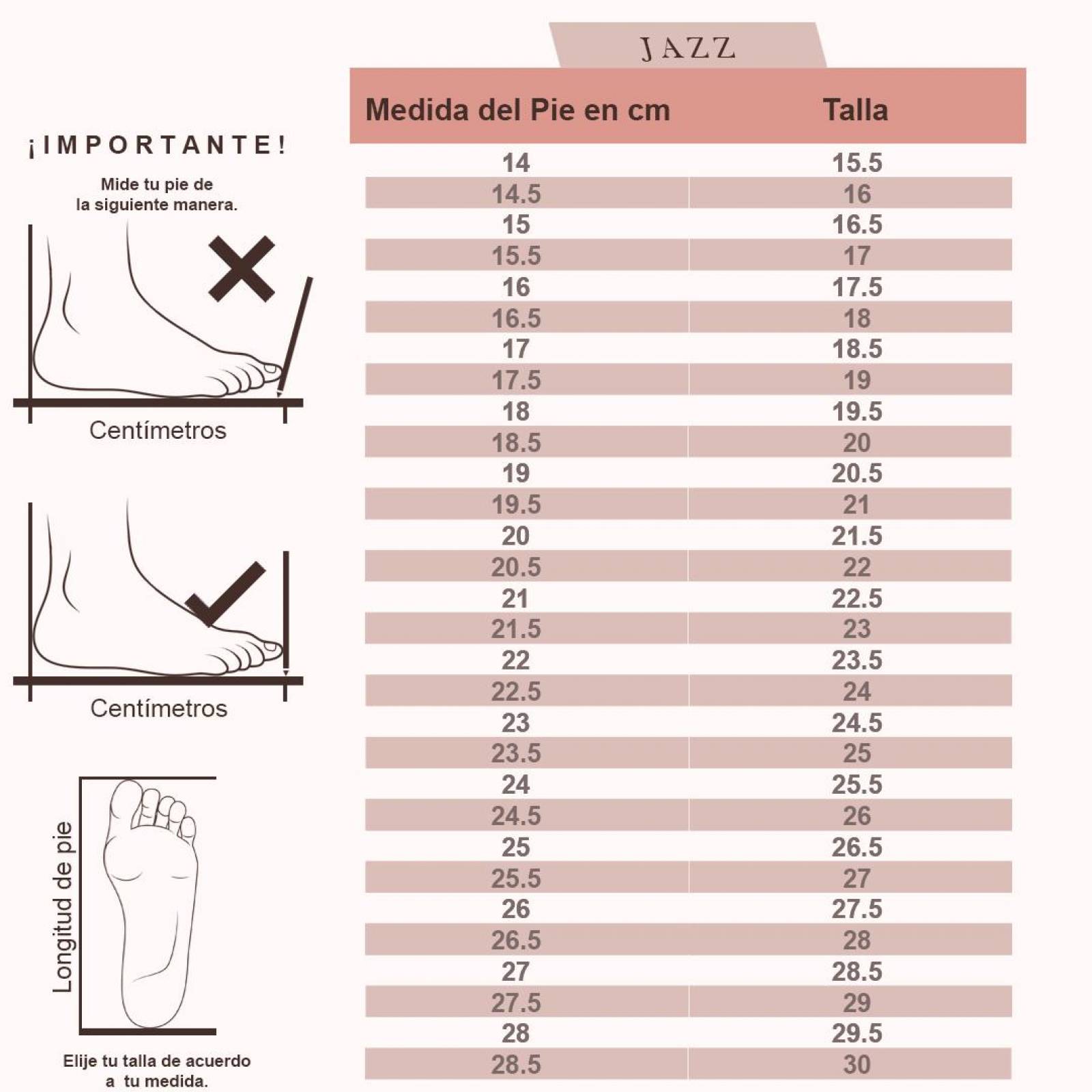 Zapatilla Jazz Para Niña Y Dama Tallas 15 - 28.5 