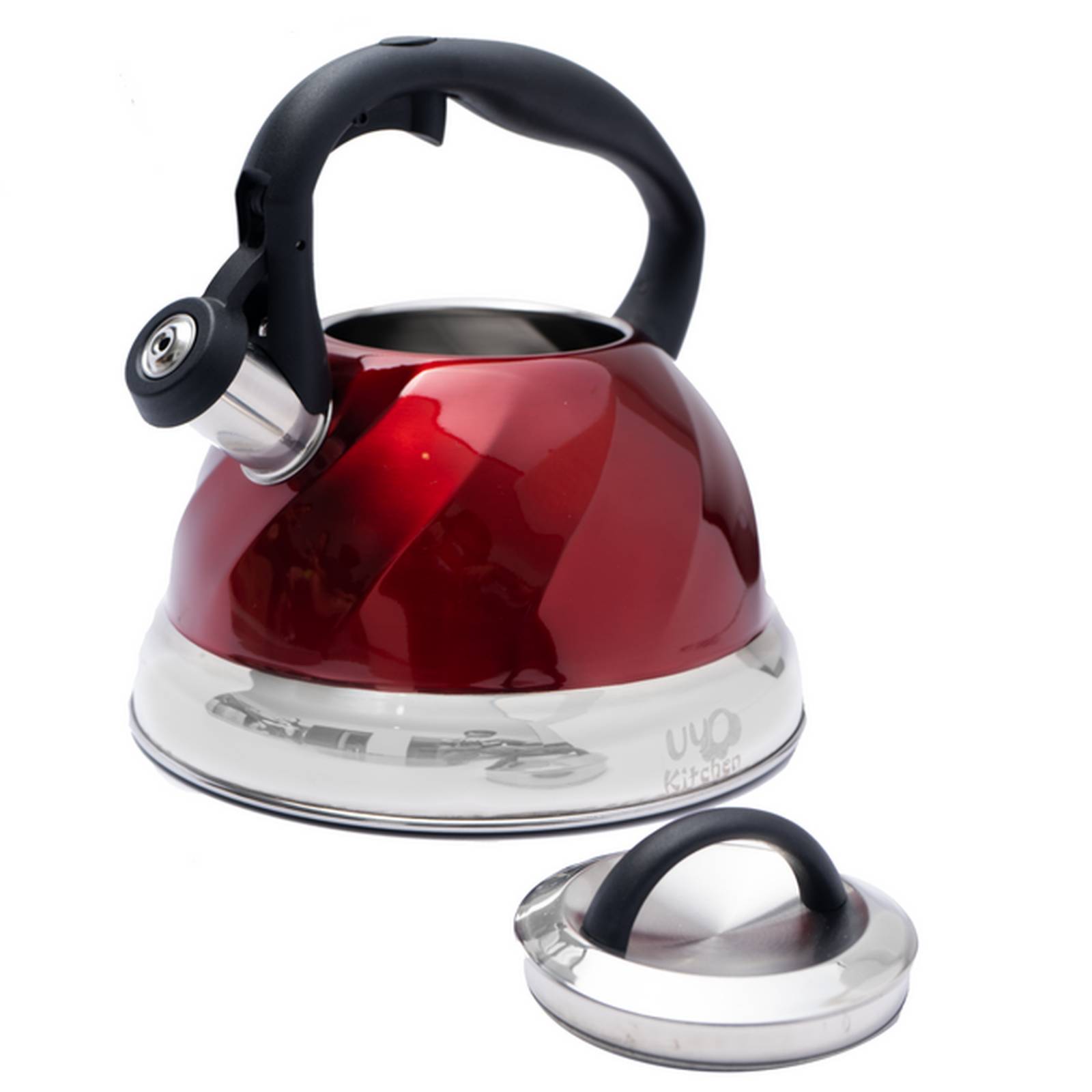 Tetera Silbante de Acero Inoxidable Cafetera Silbadora 3L Rojo Unitalla