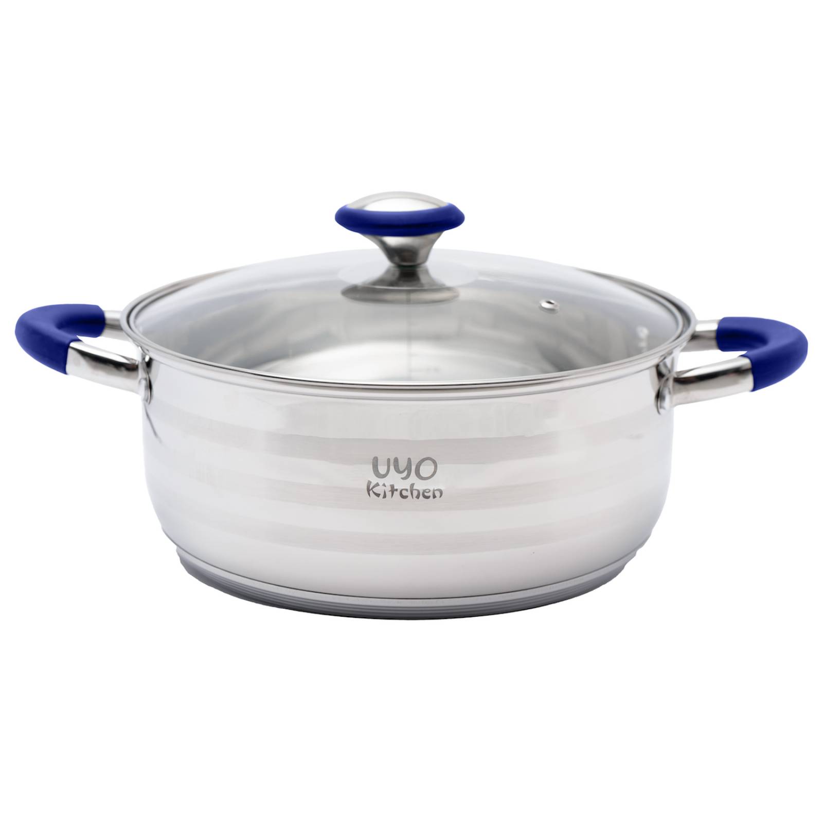 Bateria de Cocina Acero Inoxidable Con Antiadherente 9 Pzas Azul