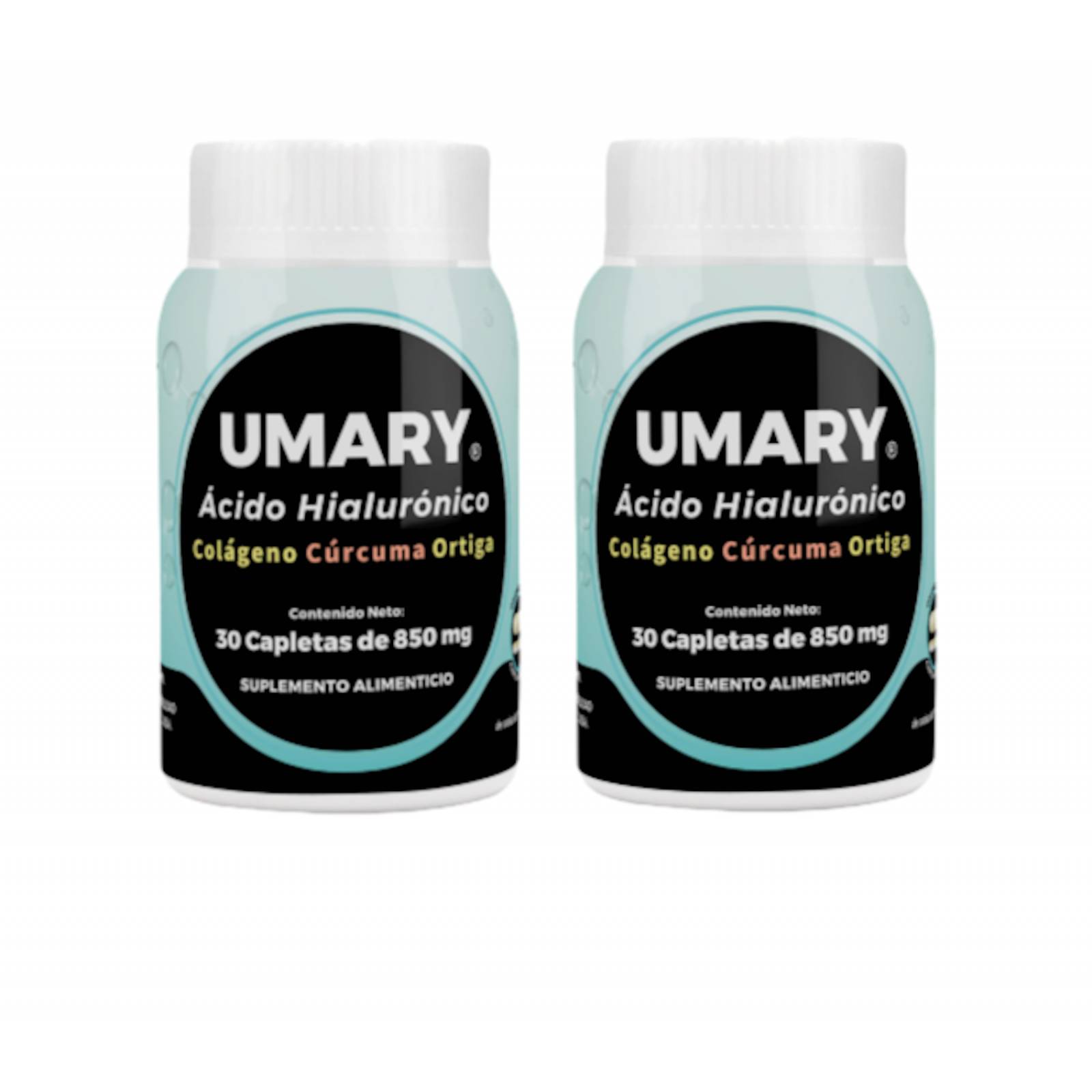 UMARY Ácido Hialurónico con 30 Tabletas. Paquete de 2 