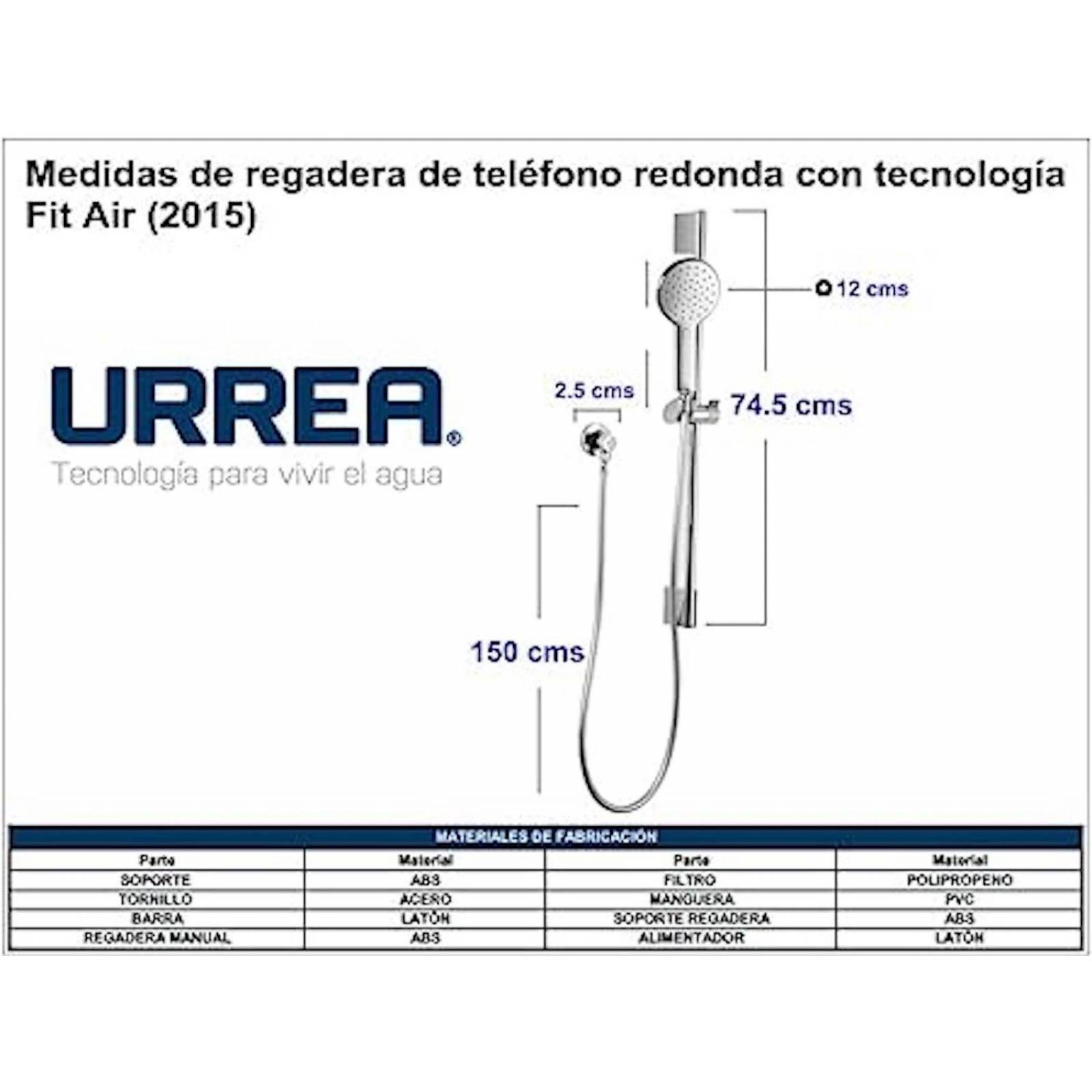 Urrea Regadera Telefono Redonda 2015 