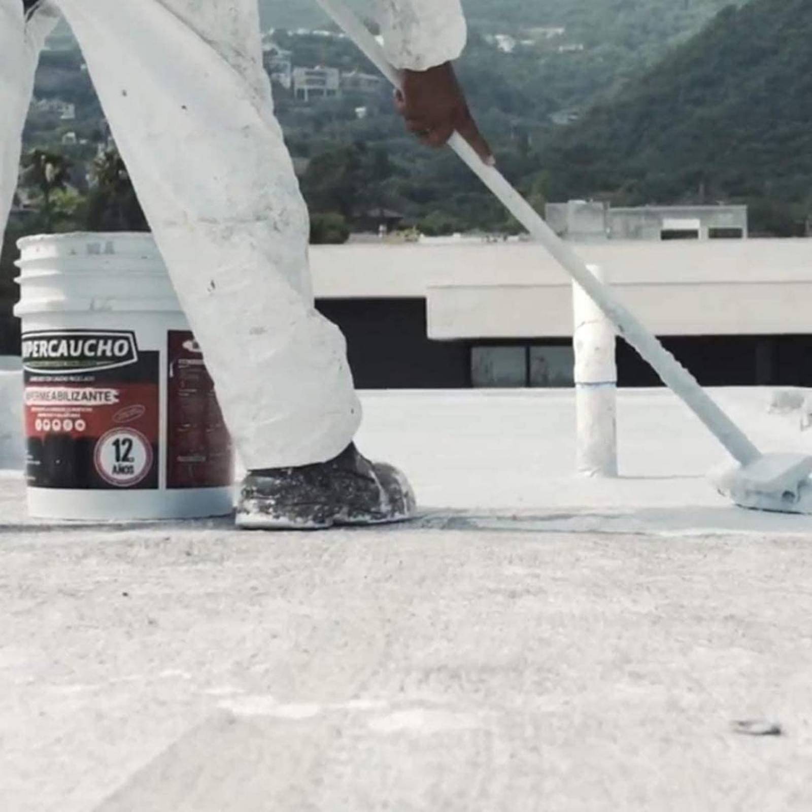 Impermeabilizante Impercaucho 12años Original Fibratado 20m2 Blanco