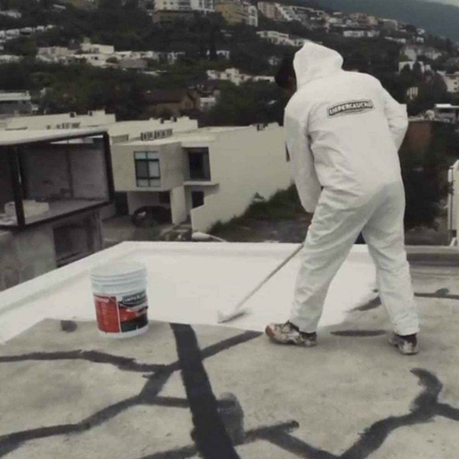 Impermeabilizante Impercaucho 12años Original Fibratado 20m2 Blanco