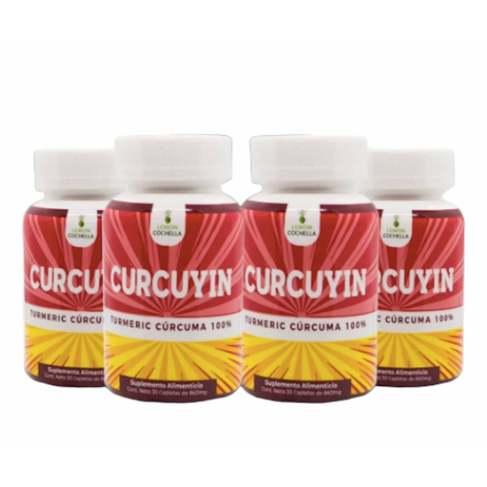 Curcuyin (Cúrcuma) Lemon Cochella Paquete 4 Frascos 