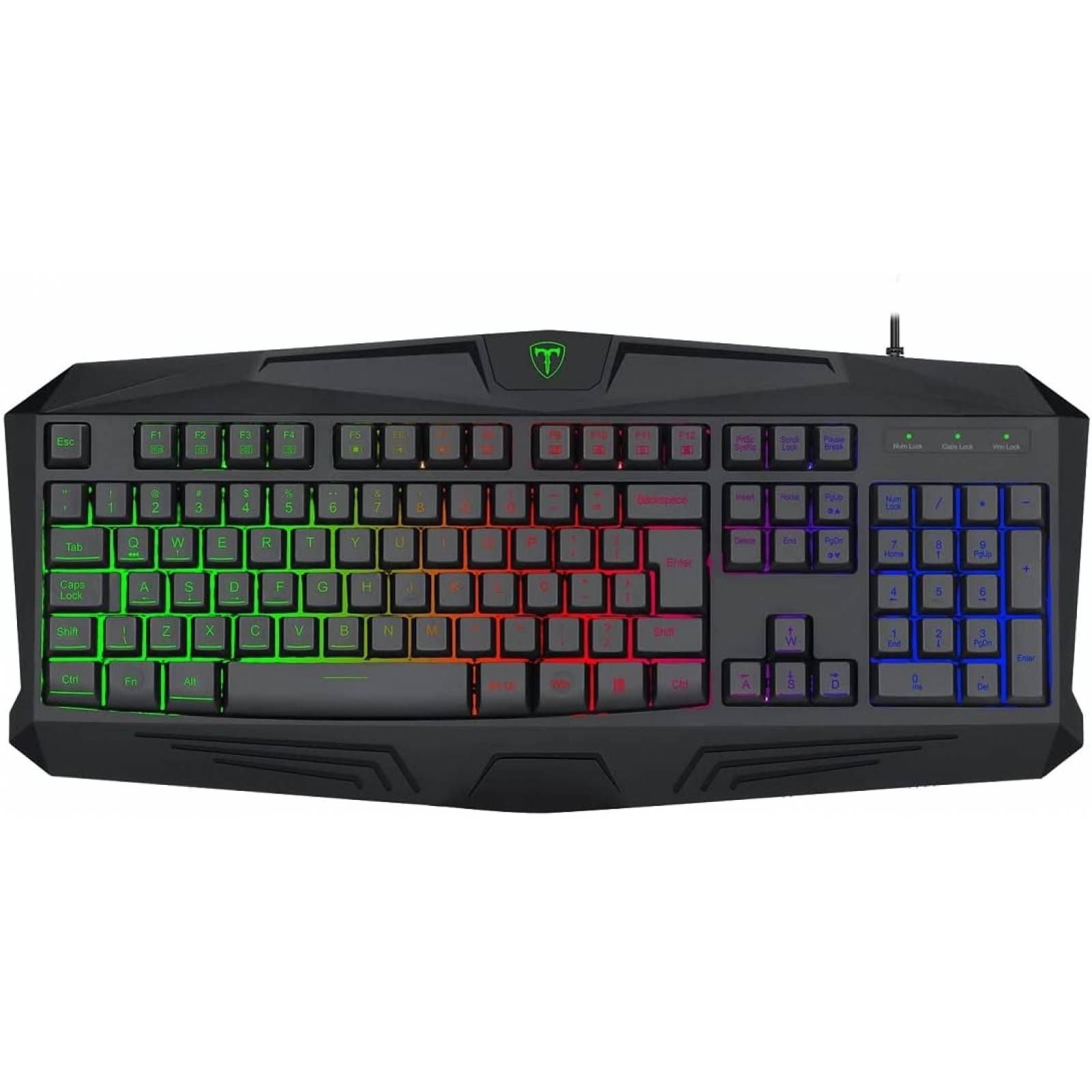 Teclado de membrana T-Dagger T-TGK106 (Rainbow) -Negro