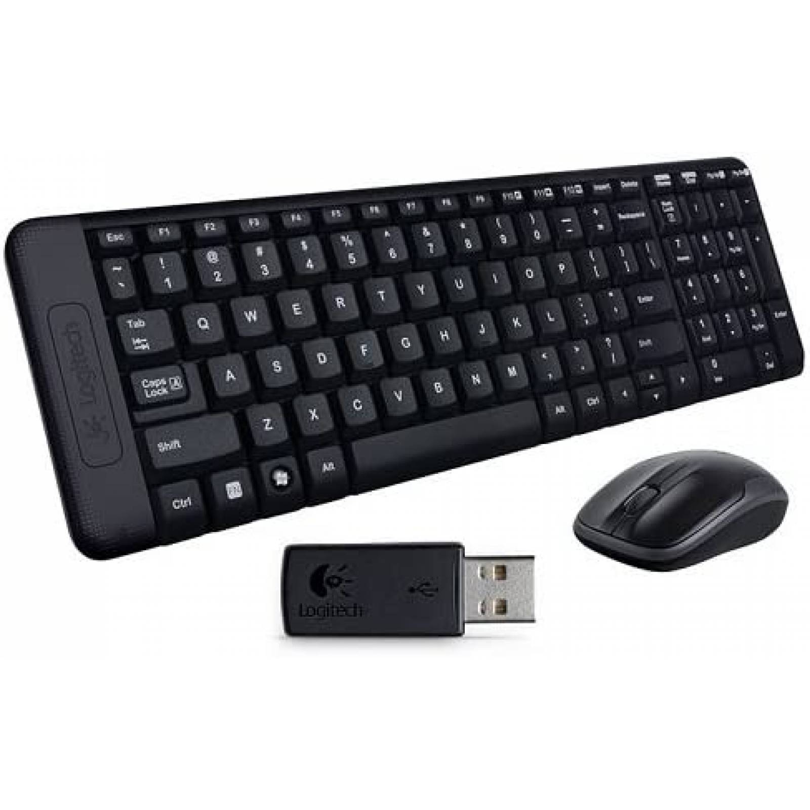 Logitech Kit Mouse y Teclado numerico MK220 Inalambrico alcance hasta 10 metros