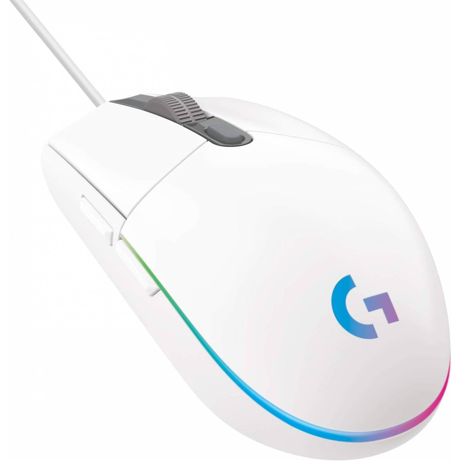 Mouse de juego Logitech Prodigy G203 - USB - Óptico - 6 Botón(es) Cable- Blanco