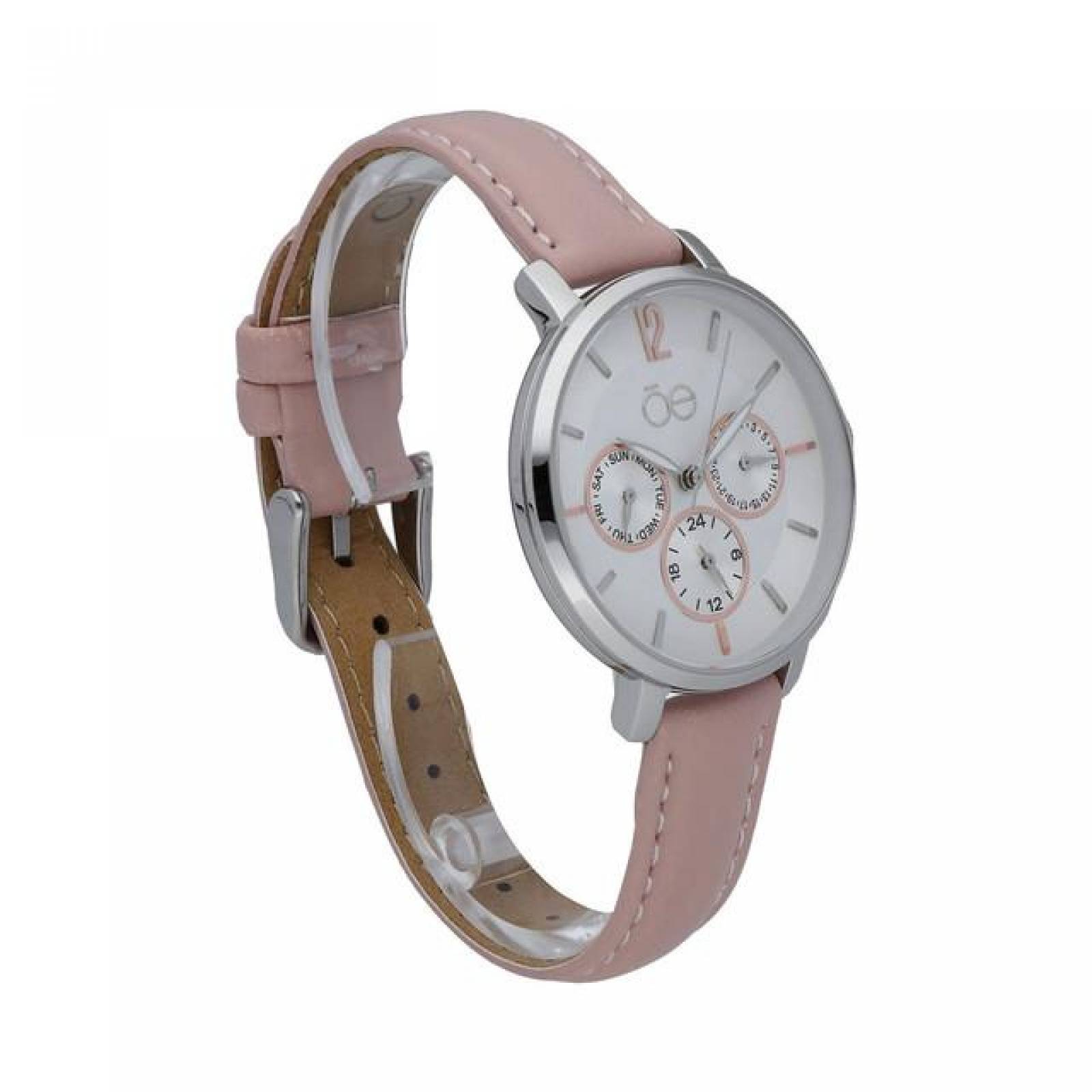 Cloe Reloj Análogo Dama Casual Correa De Tacto Piel Simuladores OE1801 Rosa 30mm