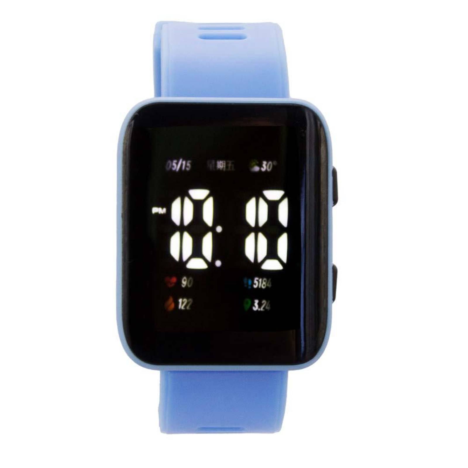 Reloj Digital Zeit Unisex Deportivo Correa De plastico Simuladores Azul cielo 40mm