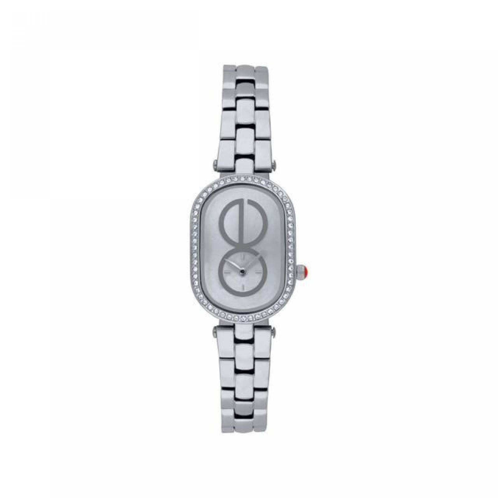 Cloe Reloj Análogo Dama Casual Correa De Acero Inoxidable Caja Ovalada OE2206 Plateado/Silver