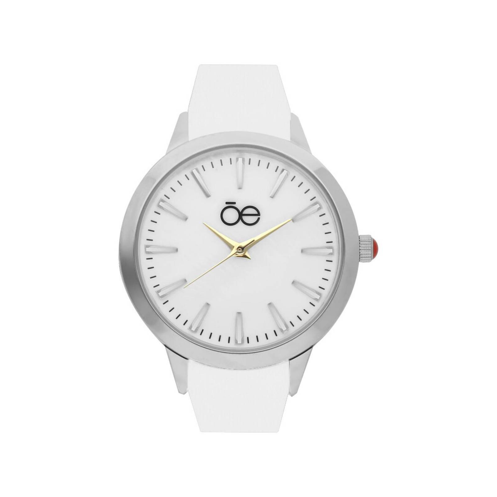 Reloj Análogo Cloe Mujer Nia OE2249-WT Blanco Piel genuina 