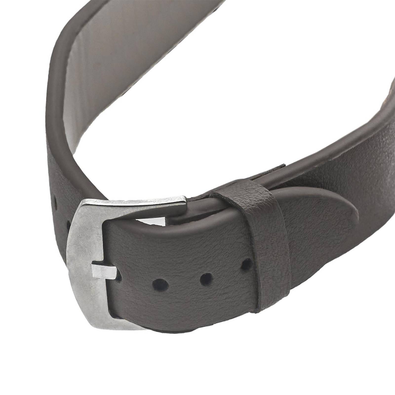 Reloj Análogo Zeit Casual Hombre Tacto Piel Liso Chocolate