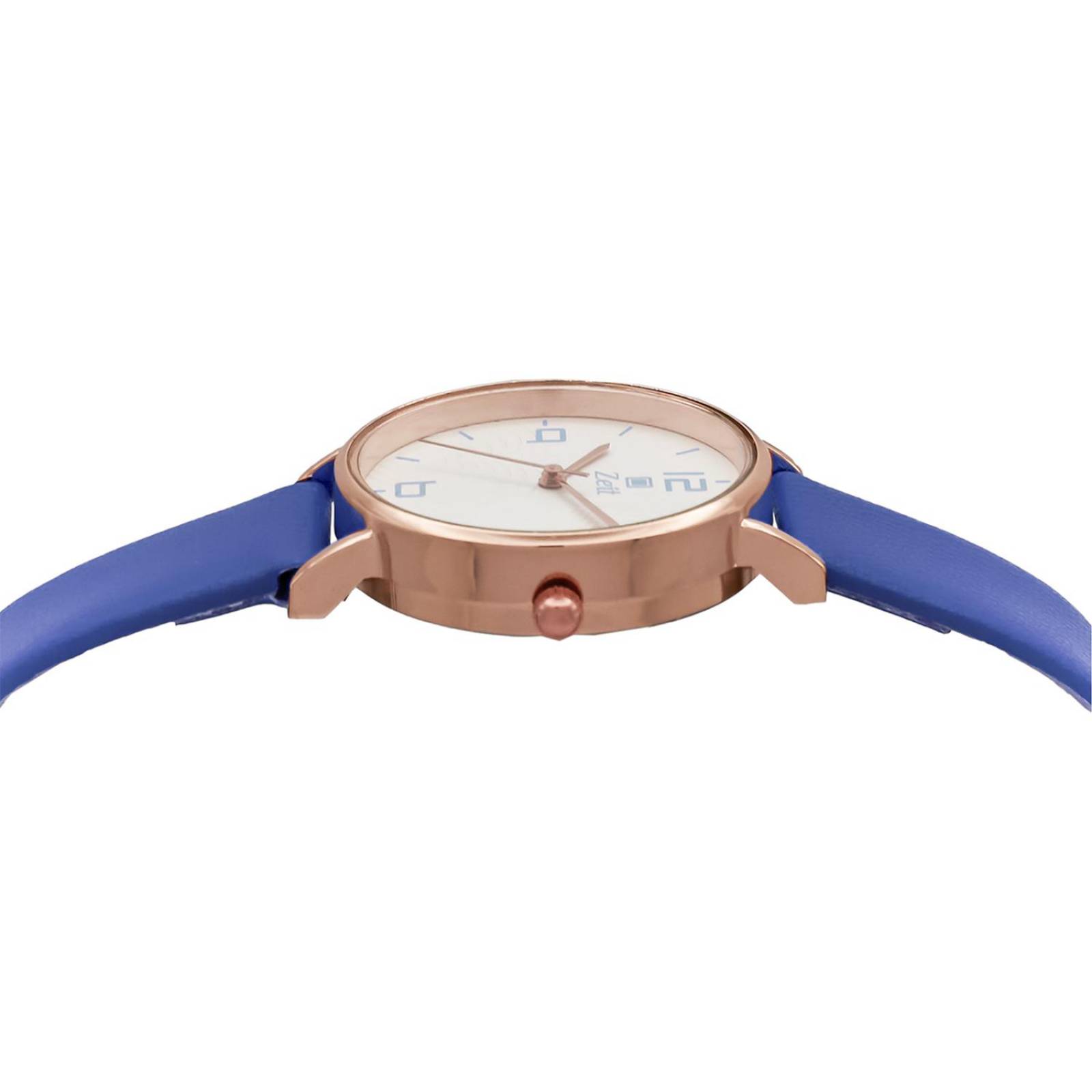 Reloj Análogo Zeit Mujer Tacto Piel Clásico Azul.