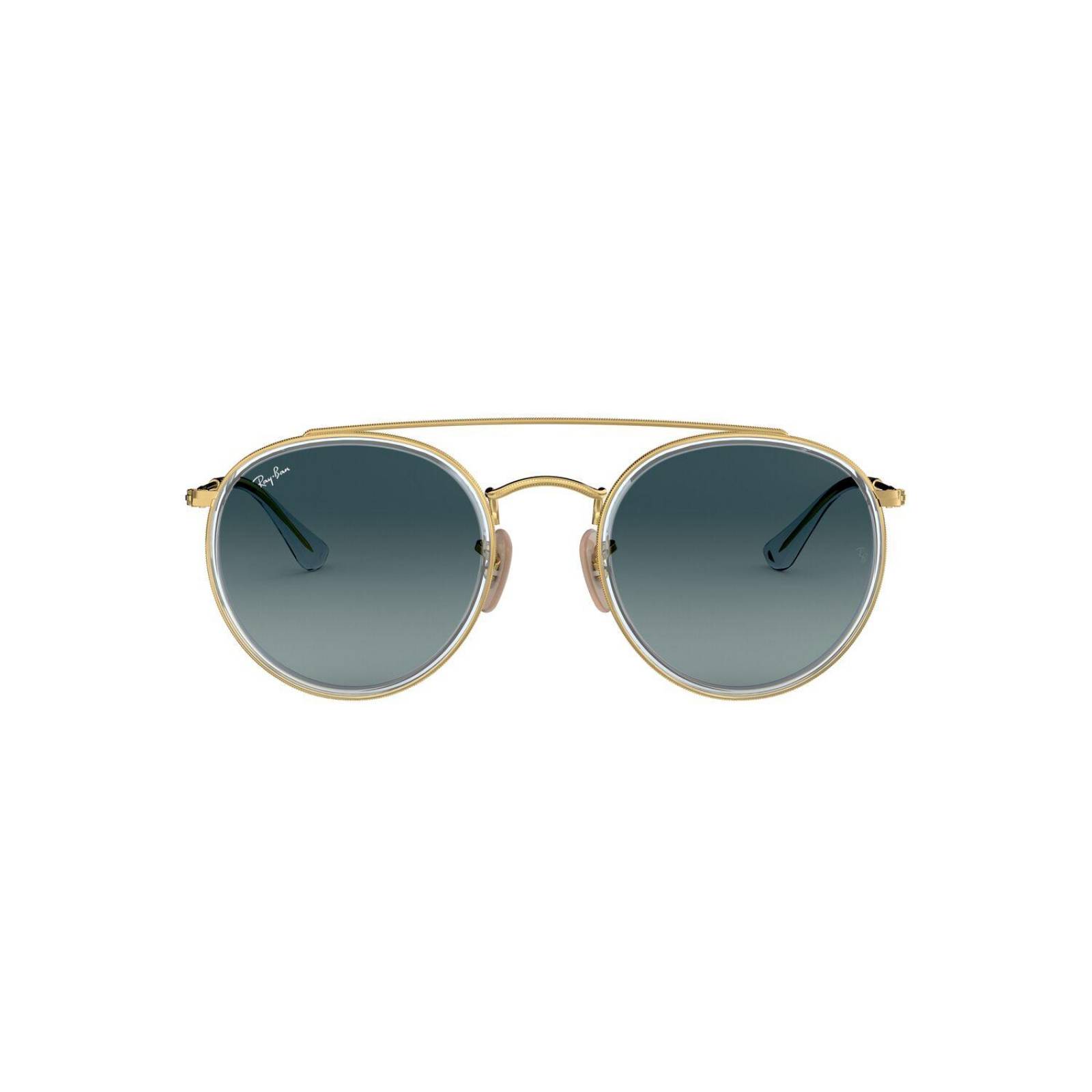 Lentes de Sol Round double bridge Azul RayBan 