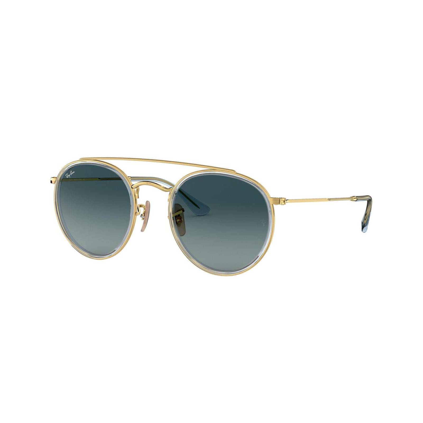 Lentes de Sol Round double bridge Azul RayBan 