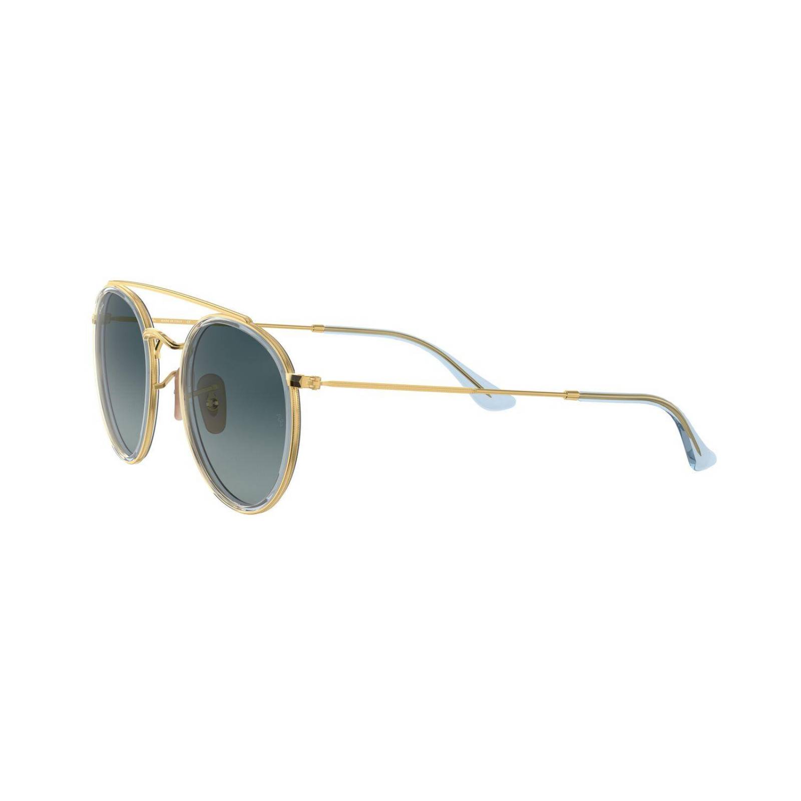 Lentes de Sol Round double bridge Azul RayBan 