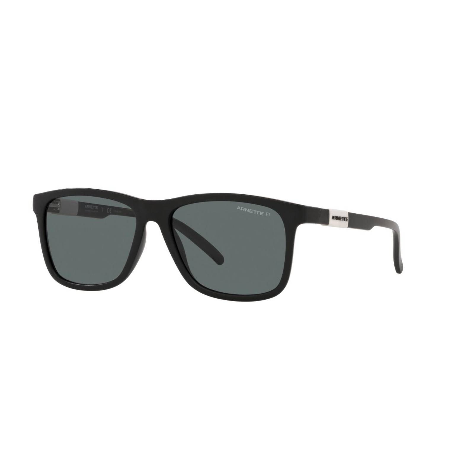 ARNETTE Gafas de sol para hombre, montura negra, lentes gris oscuro, 2.087  in