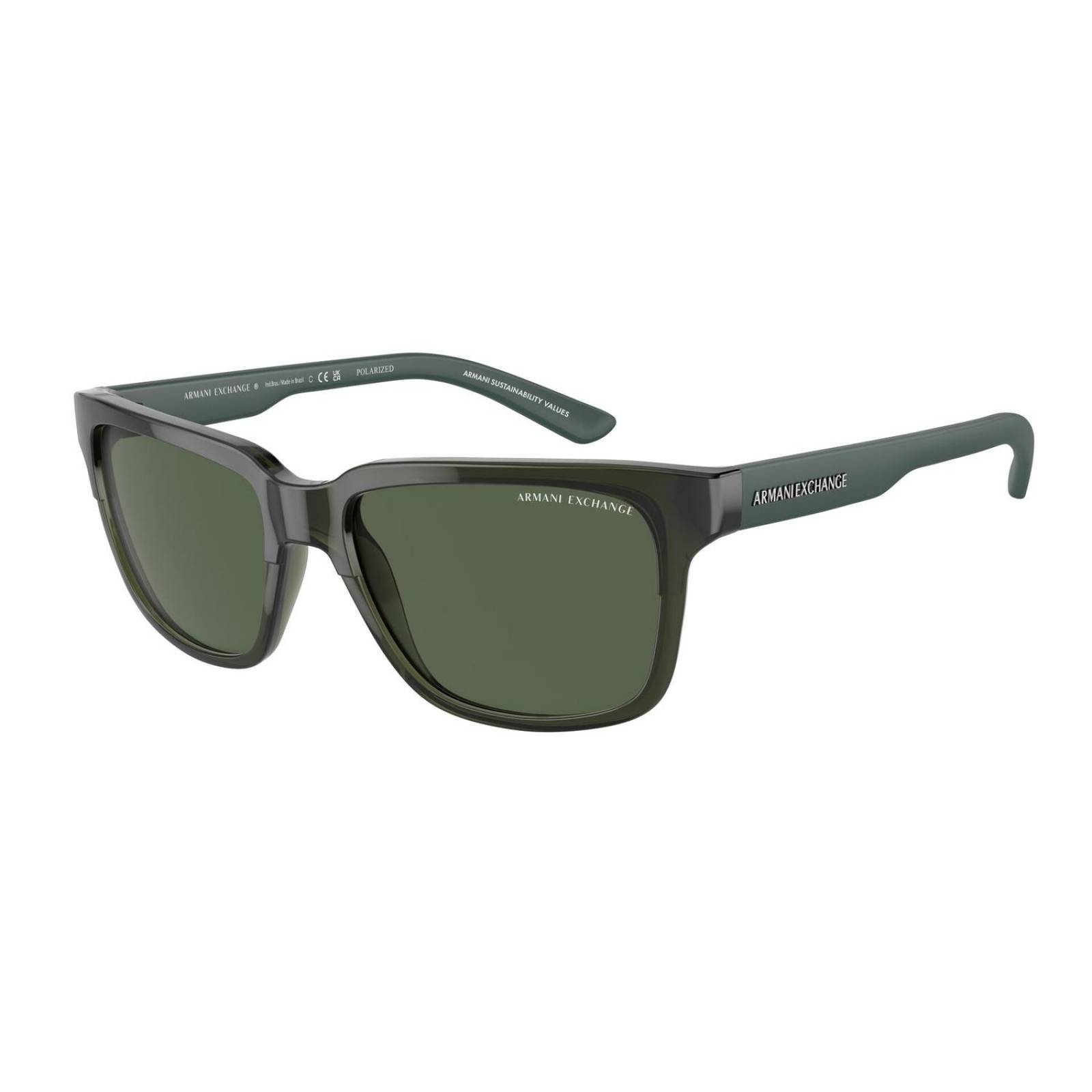 Lentes de Sol AX4026S Verde Oscuro Polarizado Armani Exchange 
