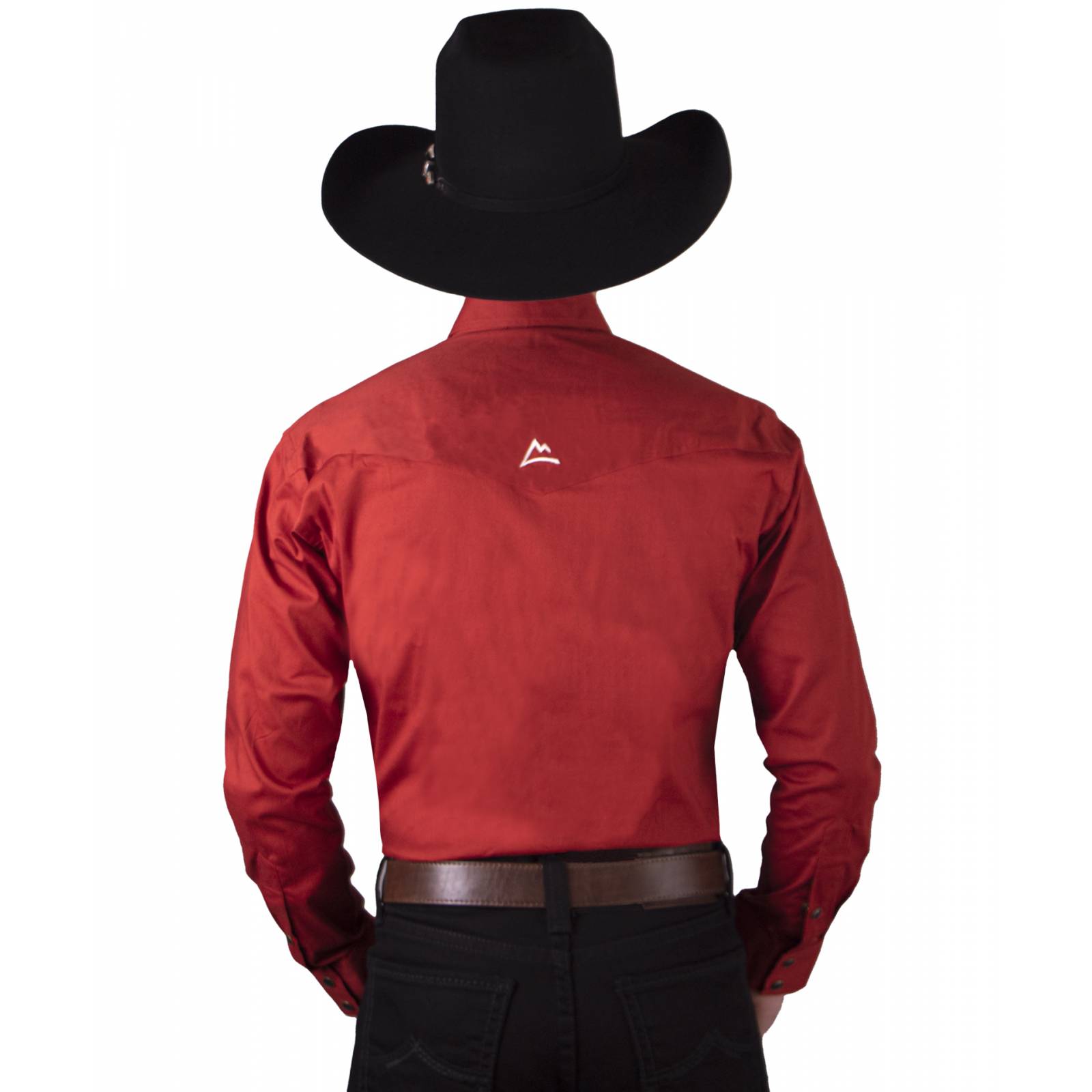 Camisa Vaquera Icy Denver CHH151 Shedron Lisa Naranja Para Caballero