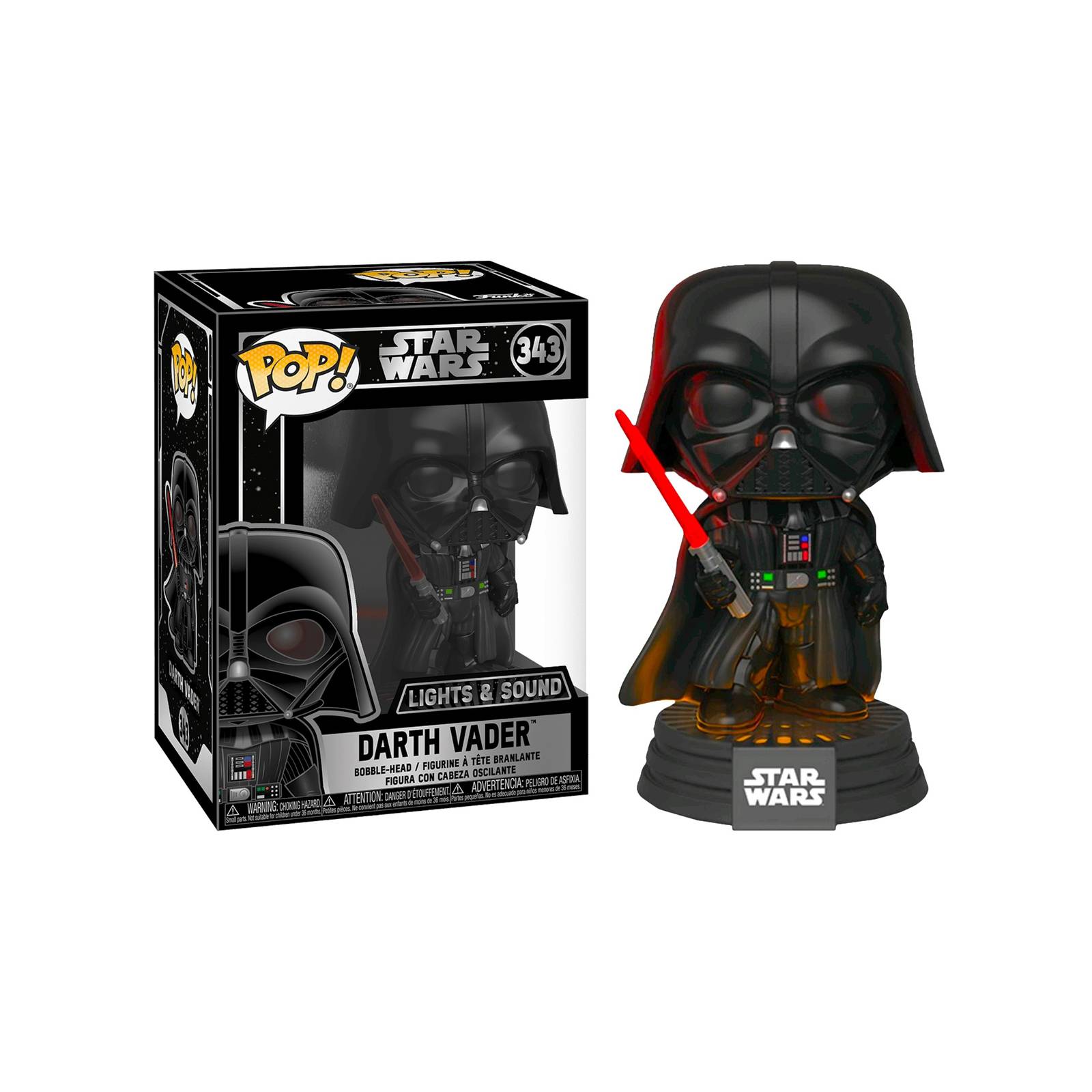 Figura Darth Vader de Star Wars 343 Funko Pop Luces y Sonido