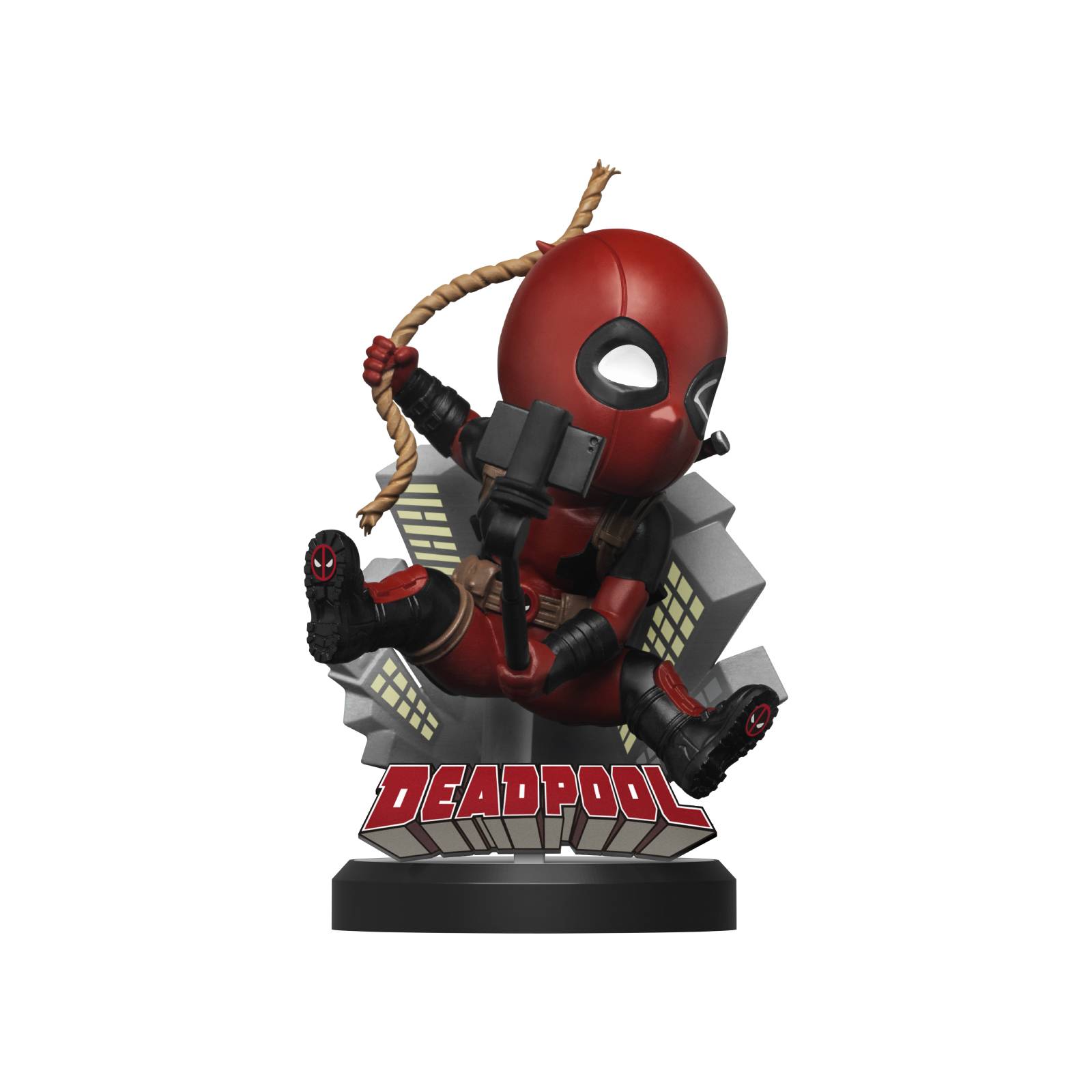 Figura Deadpool Sobre Edificios Marca Beast Kingdom Mini Egg